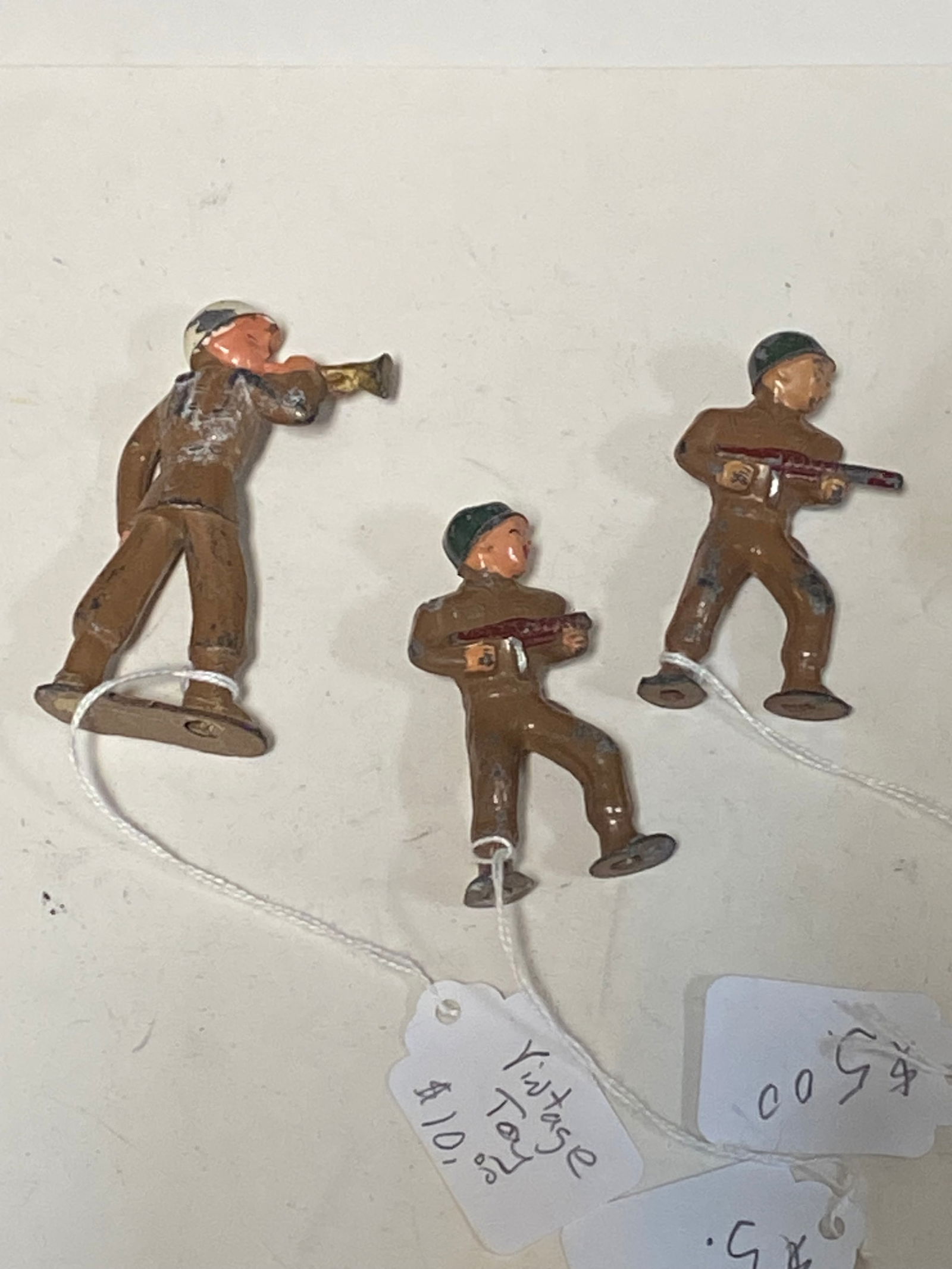 Vintage Barclay Maniol Lead Toy Soldiers and Vintage Brass Armored AR T-17 - 3