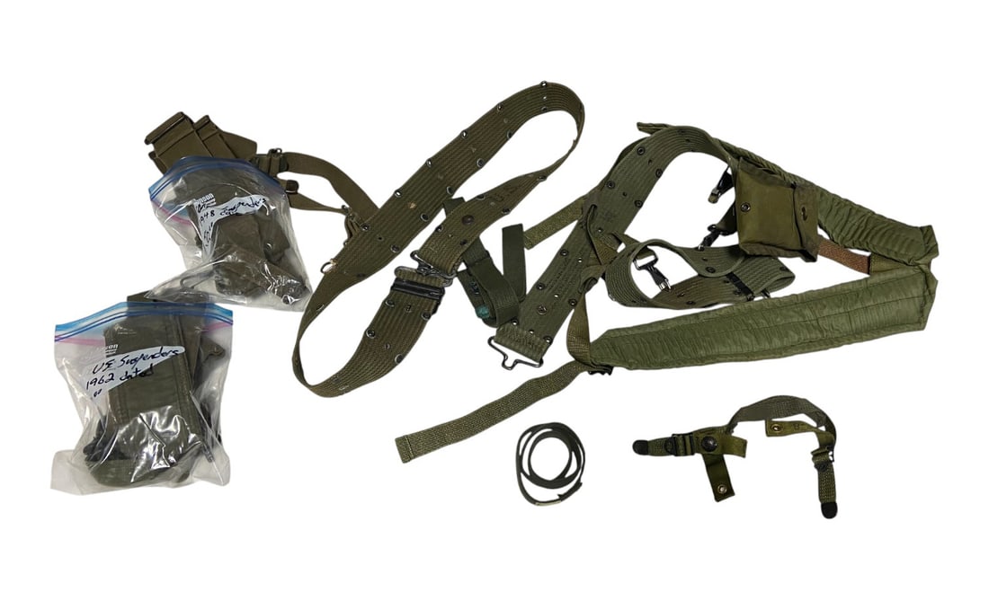 Lot of Various Suspenders, Shoulder Straps with belt, and M1 Carbine Sling (1 of 17)