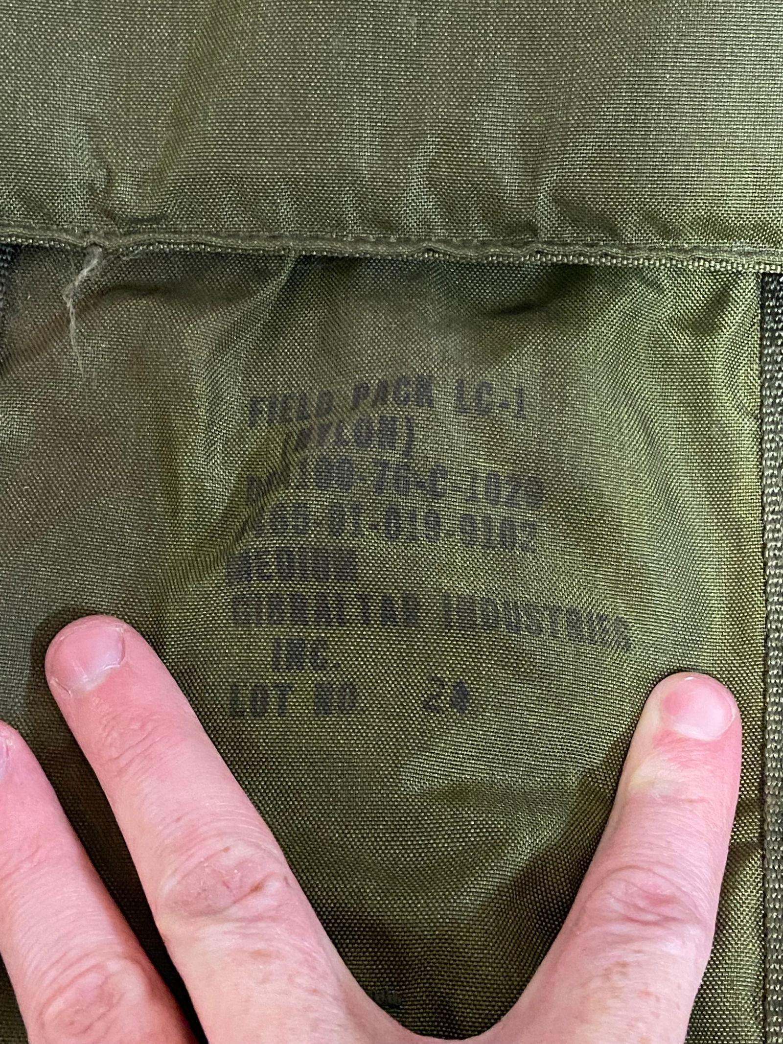 1976 Vietnam War Nylon Field Pack LC-1 with a US Pack Frame LC-2 - 5