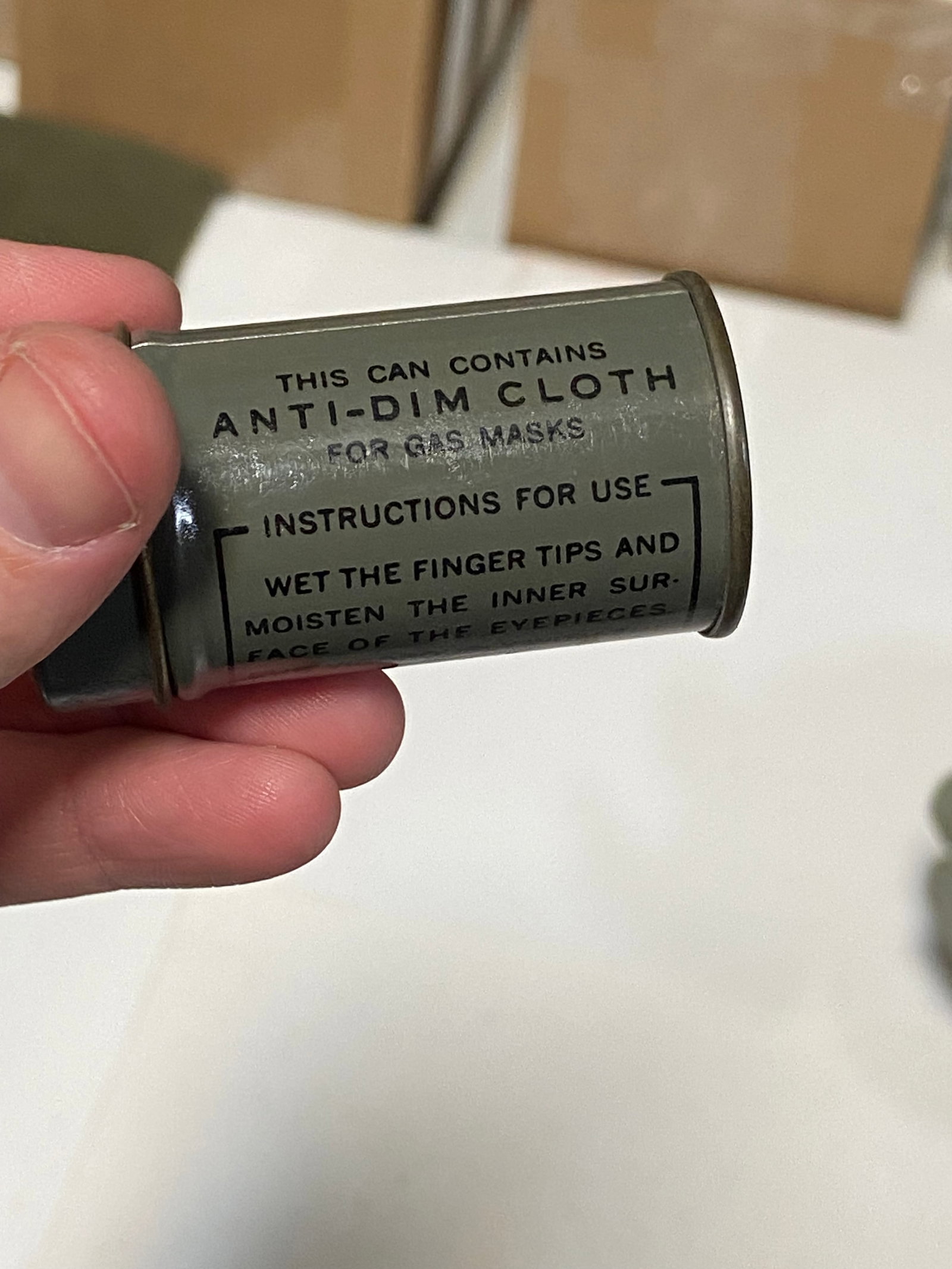 US Korean War Era ML Gas Mask M9 in Bag with Anti Dim Cloth and Canister - 13