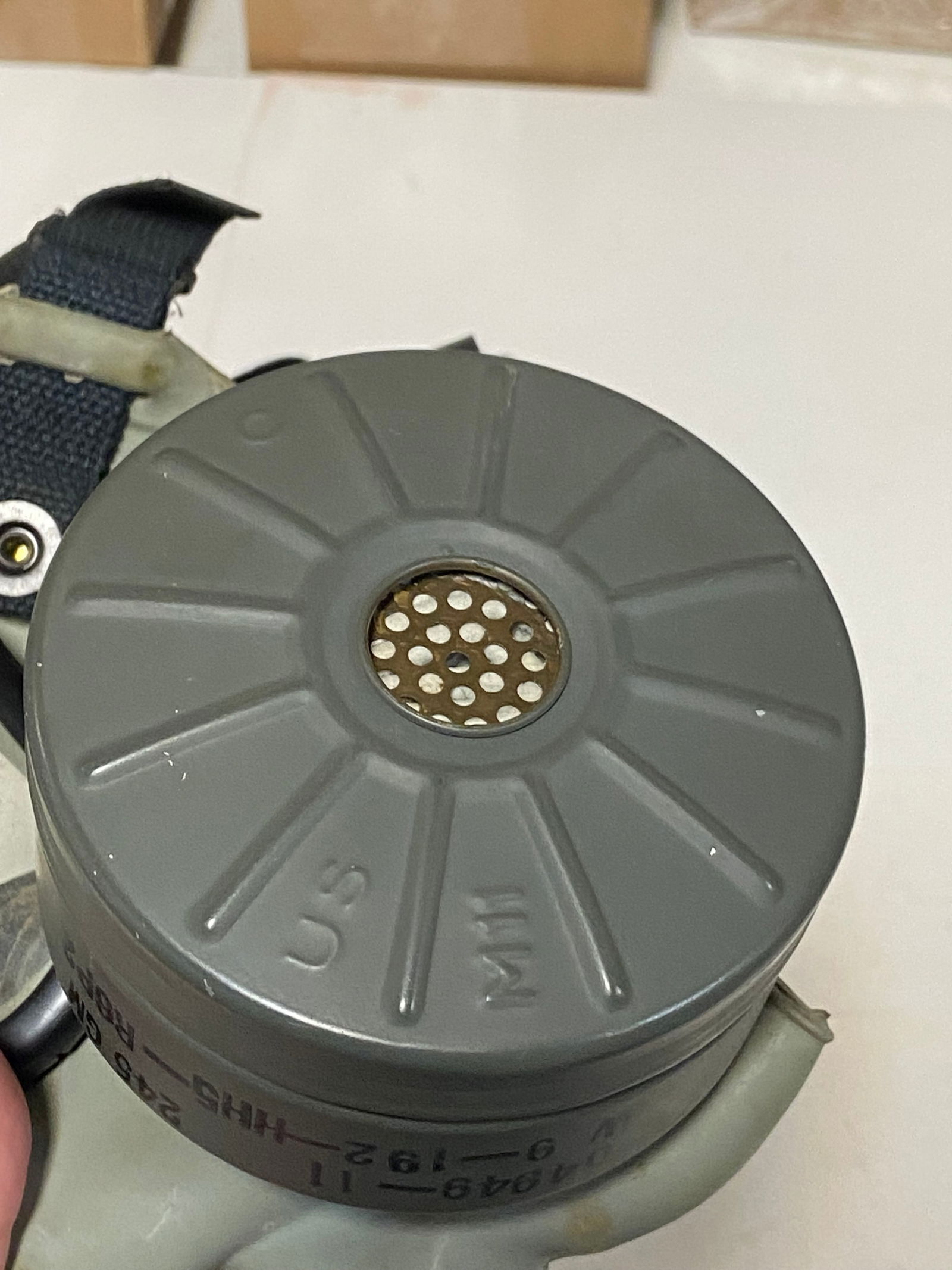 US Korean War Era ML Gas Mask M9 in Bag with Anti Dim Cloth and Canister - 7