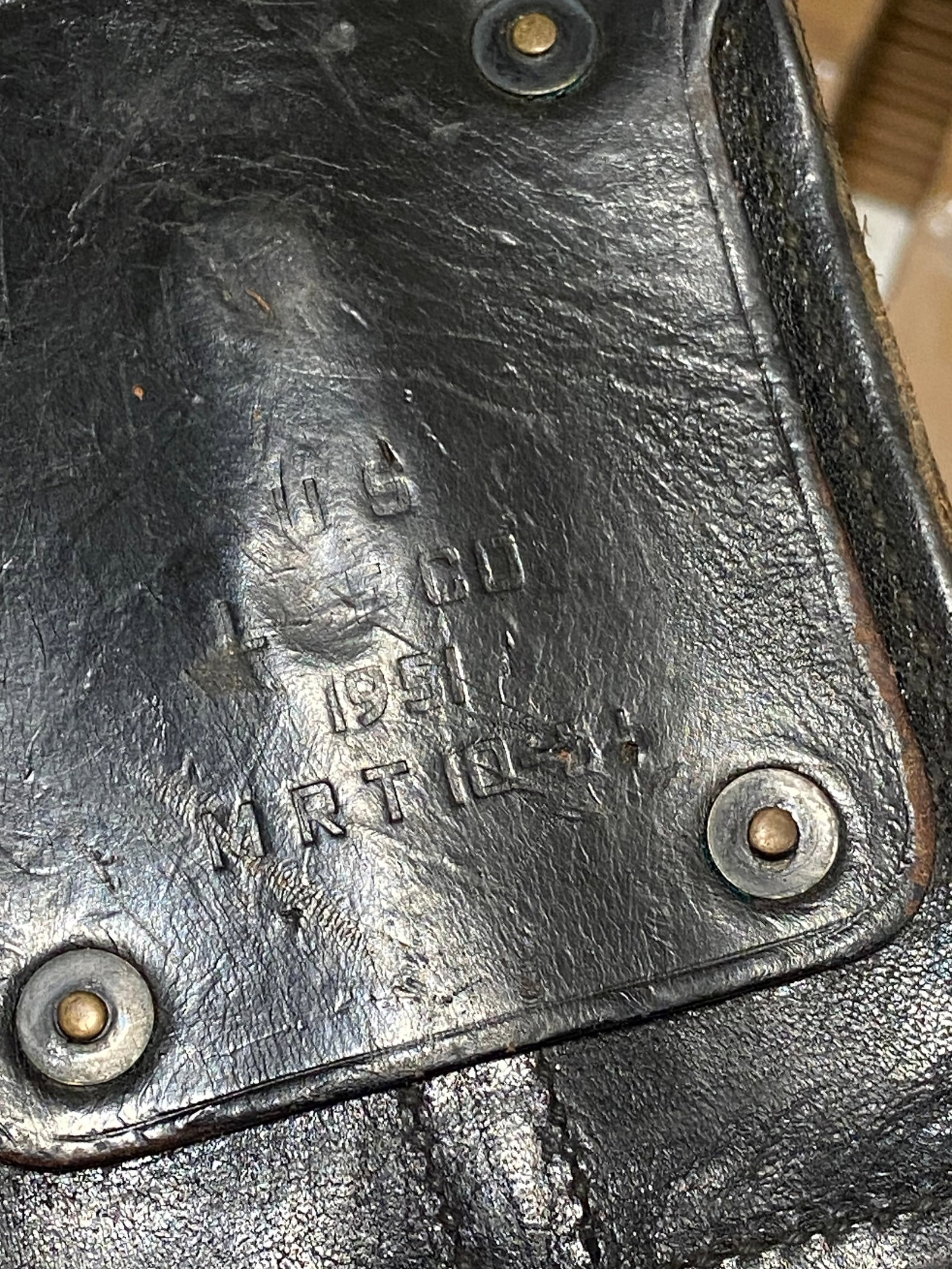 US Military and Police 1951 Dated Cross Shoulder Strap With 1911 Holster and Magazine Pouch - 9