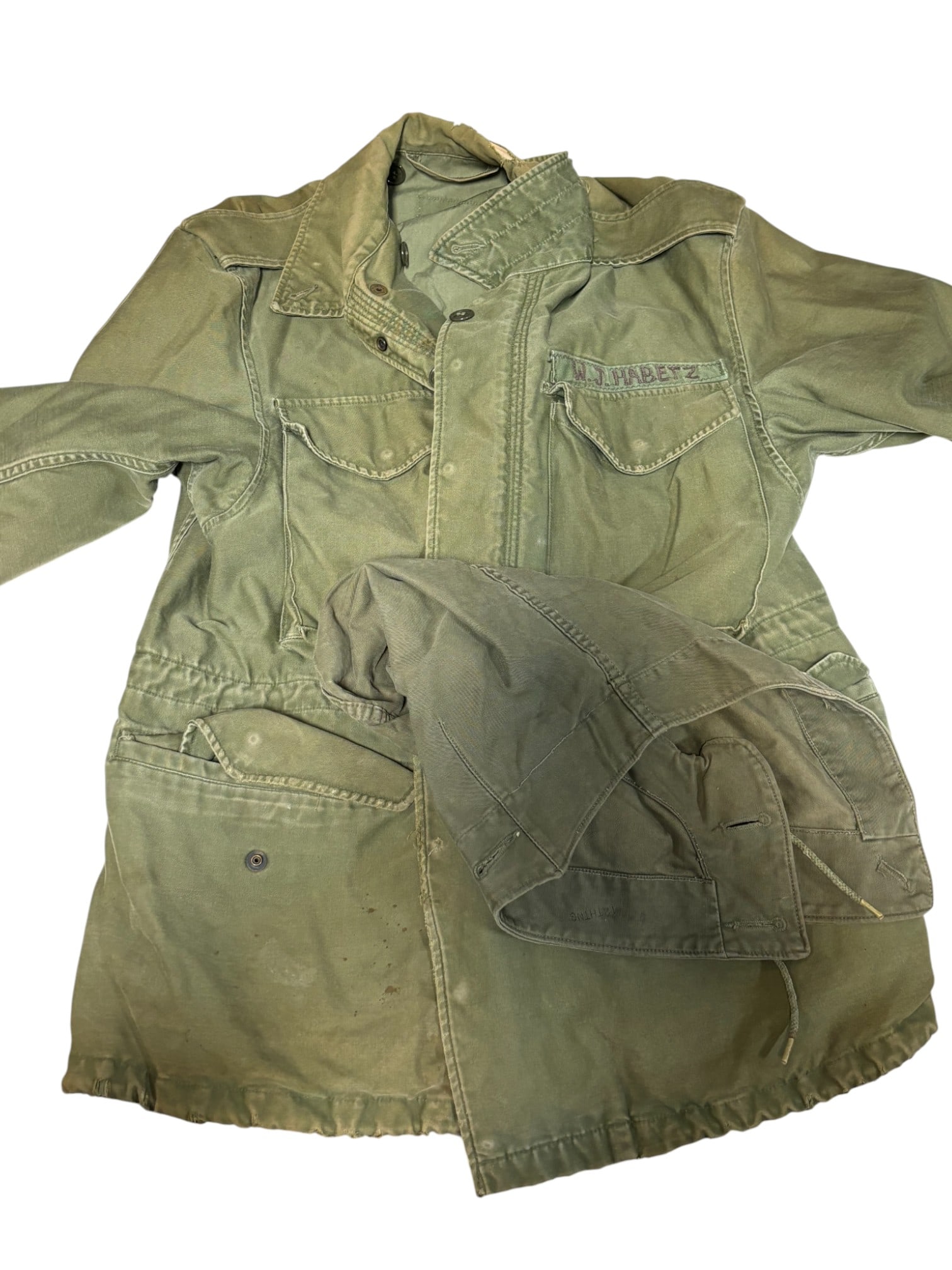US Model 1951 Field Jacket Named, with Field Jacket Hood (1 of 7)