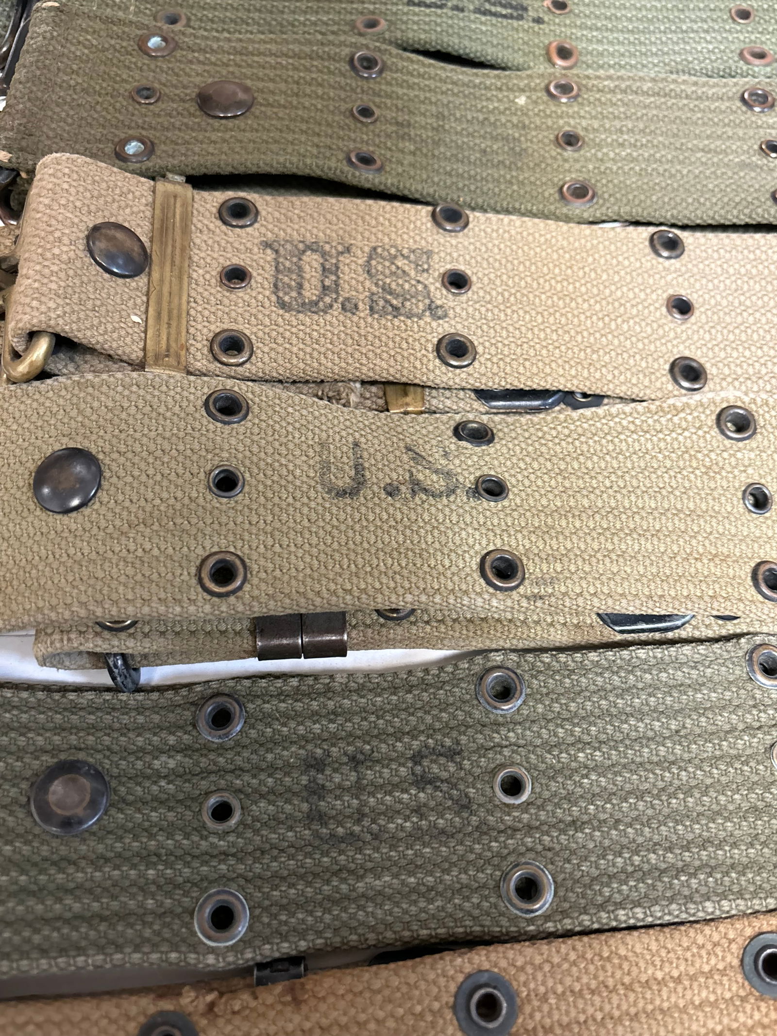 (12) Miscellaneous WWII Web Belts - 3