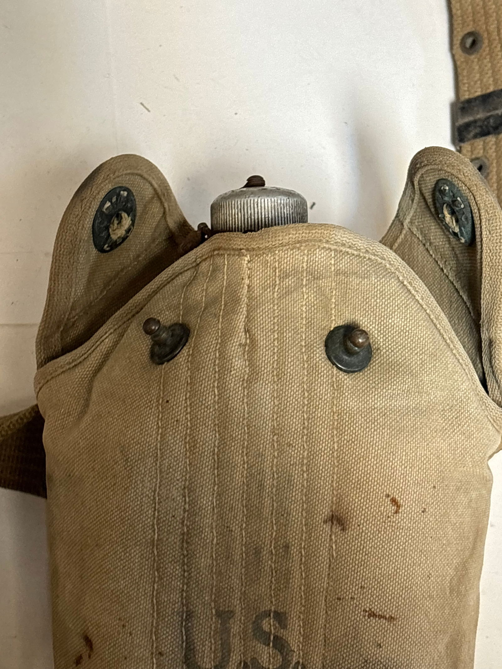 (3) WWII Belts with Miscellaneous Attachments - 11