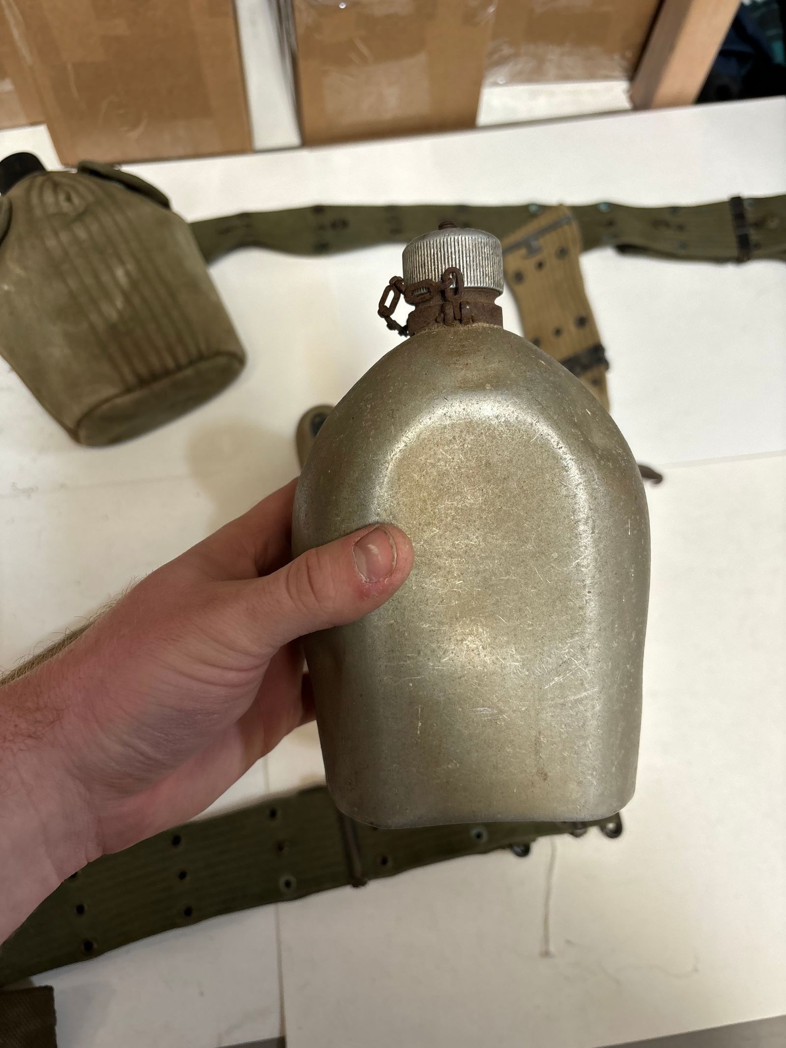 (3) WWII Belts with Miscellaneous Attachments - 12