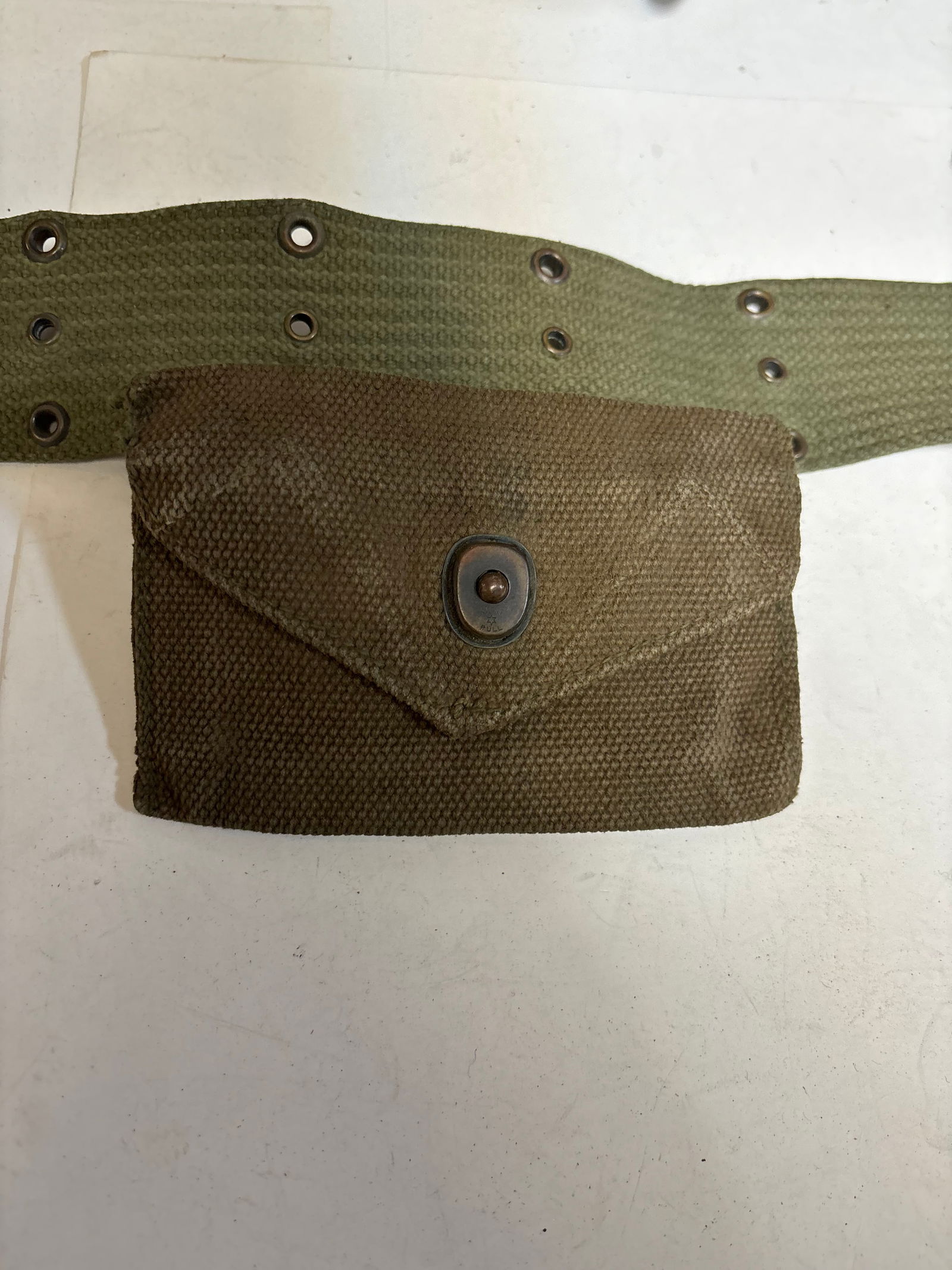 (3) WWII Belts with Miscellaneous Attachments - 17