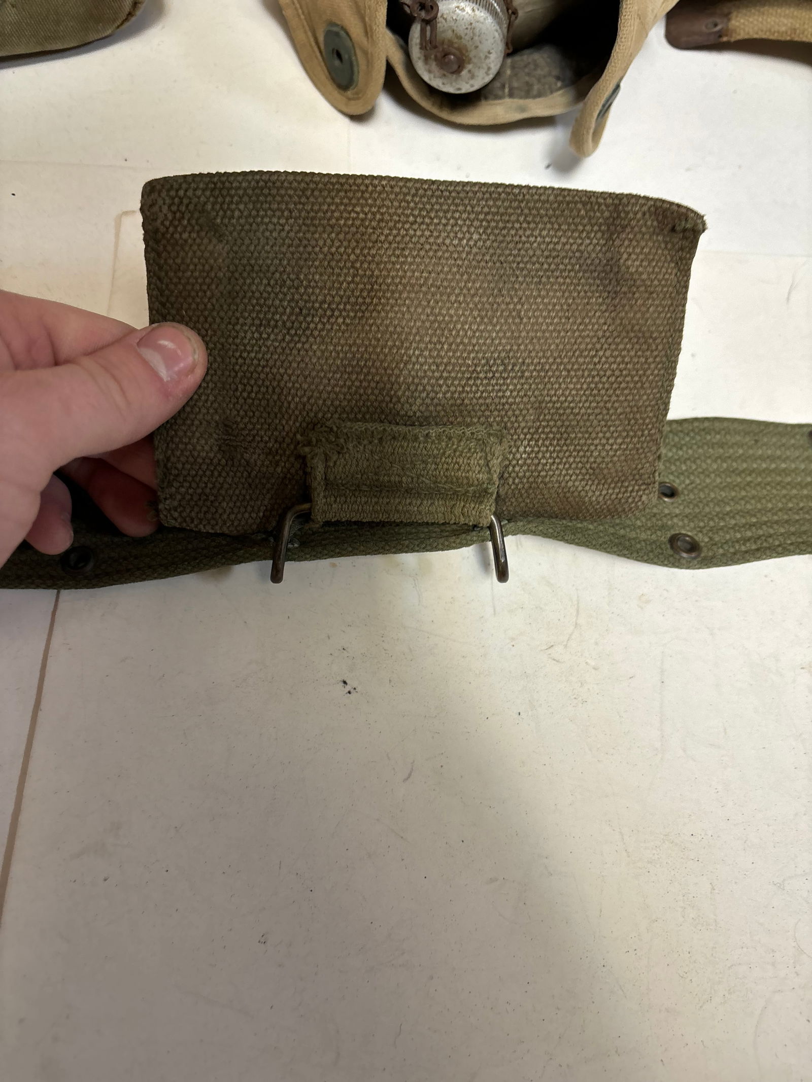 (3) WWII Belts with Miscellaneous Attachments - 18