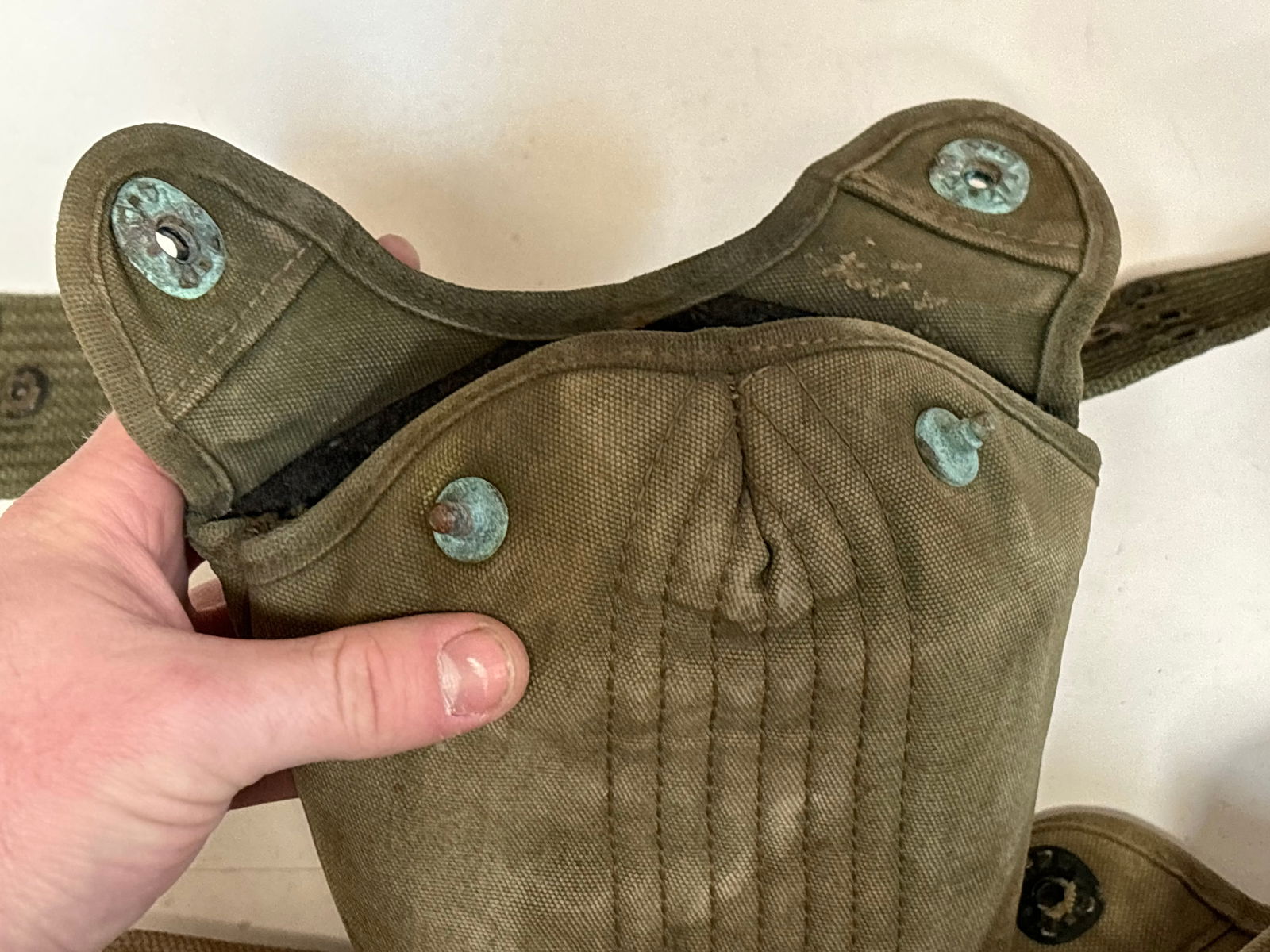 (3) WWII Belts with Miscellaneous Attachments - 4