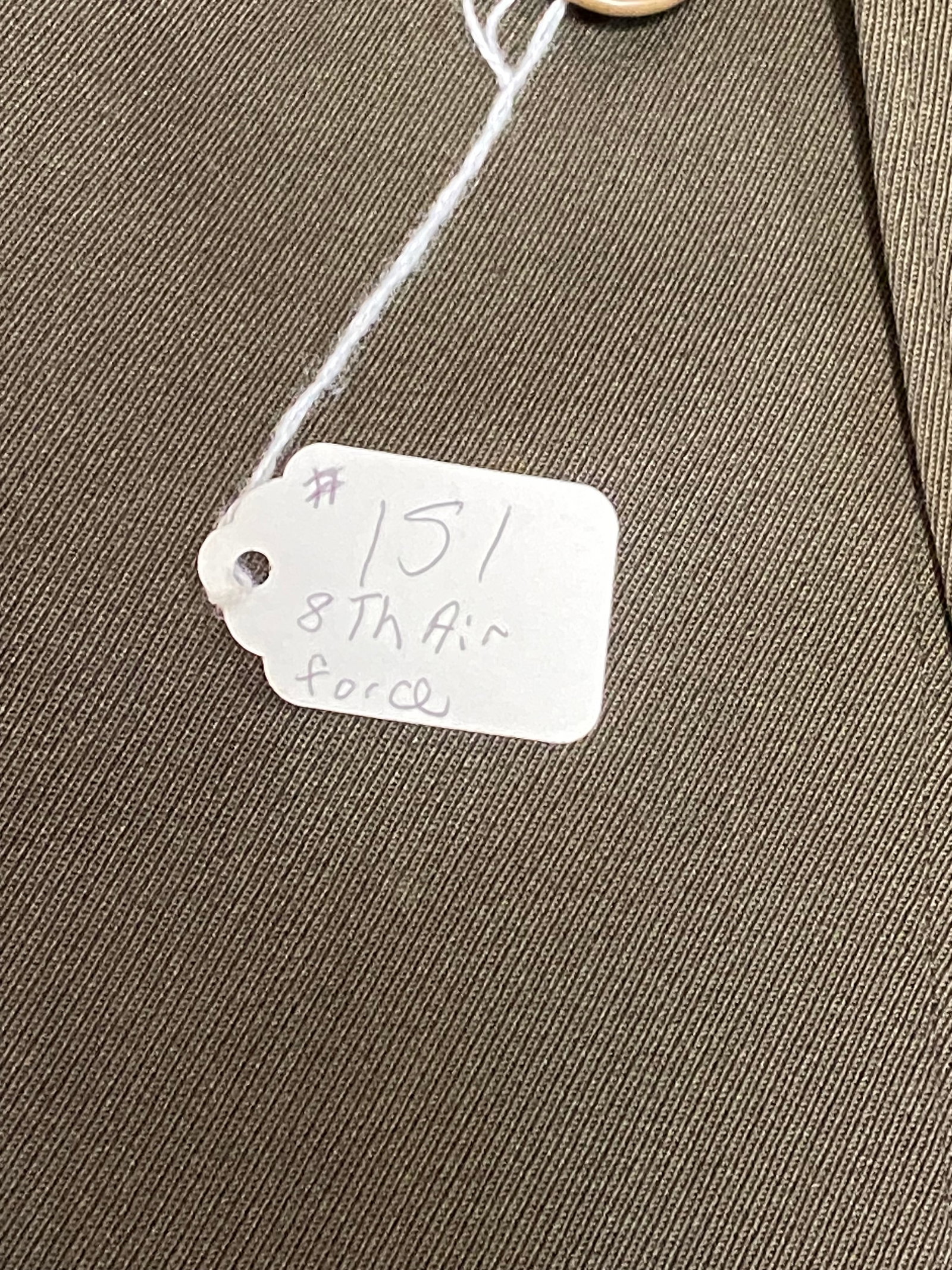 WWII US 8th AF Uniform with Laundry Number - 18