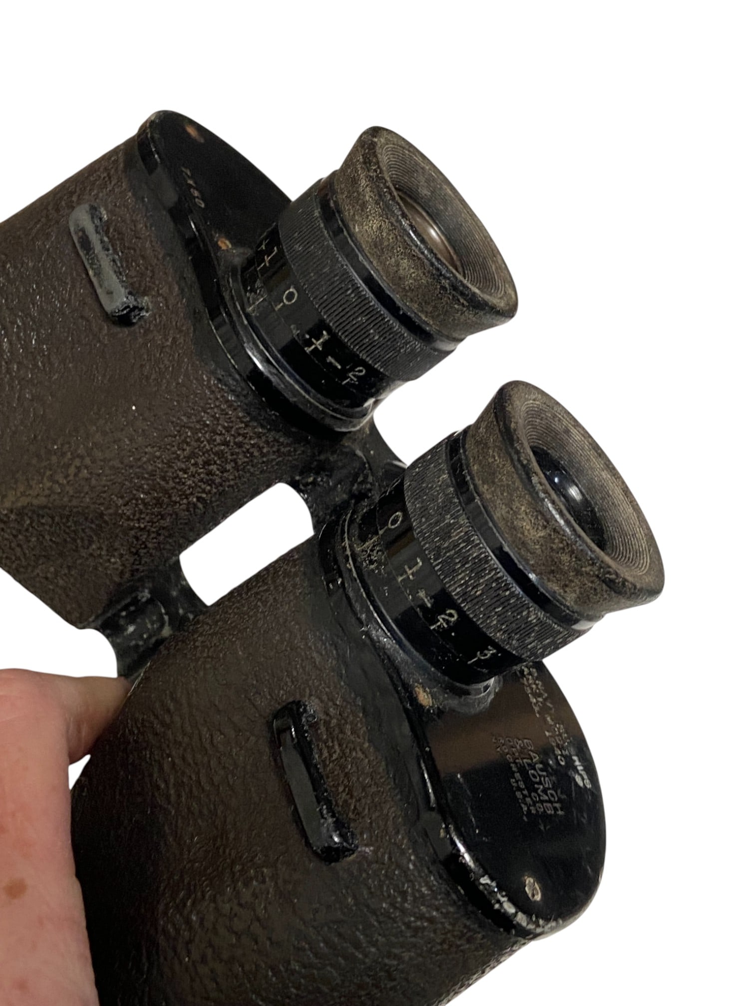 WWII 1940 USN Bausch & Lomb Binoculars with Case - 6