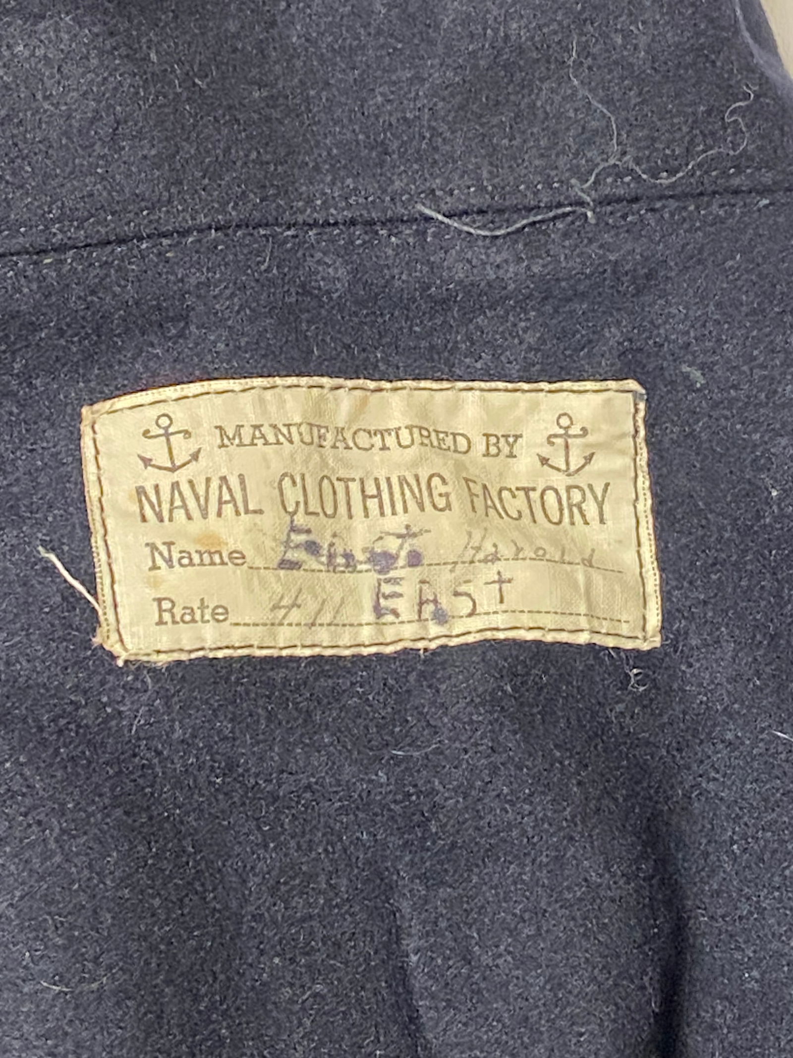 WWII Mine Sweeper US Navy Jumper Named to Earnest East - 11