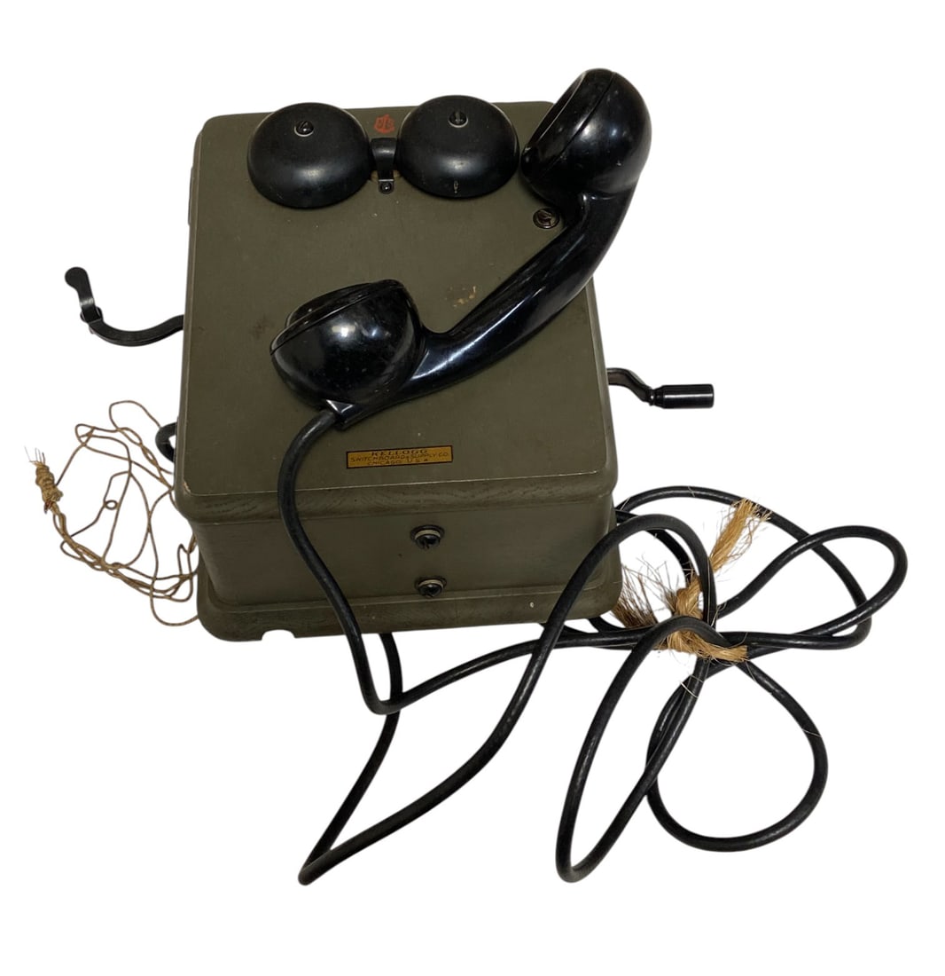 US WWII USN Kellogg Switchboard Supply CO 5812-MX Wall Phone: Good Condition. See Photos.