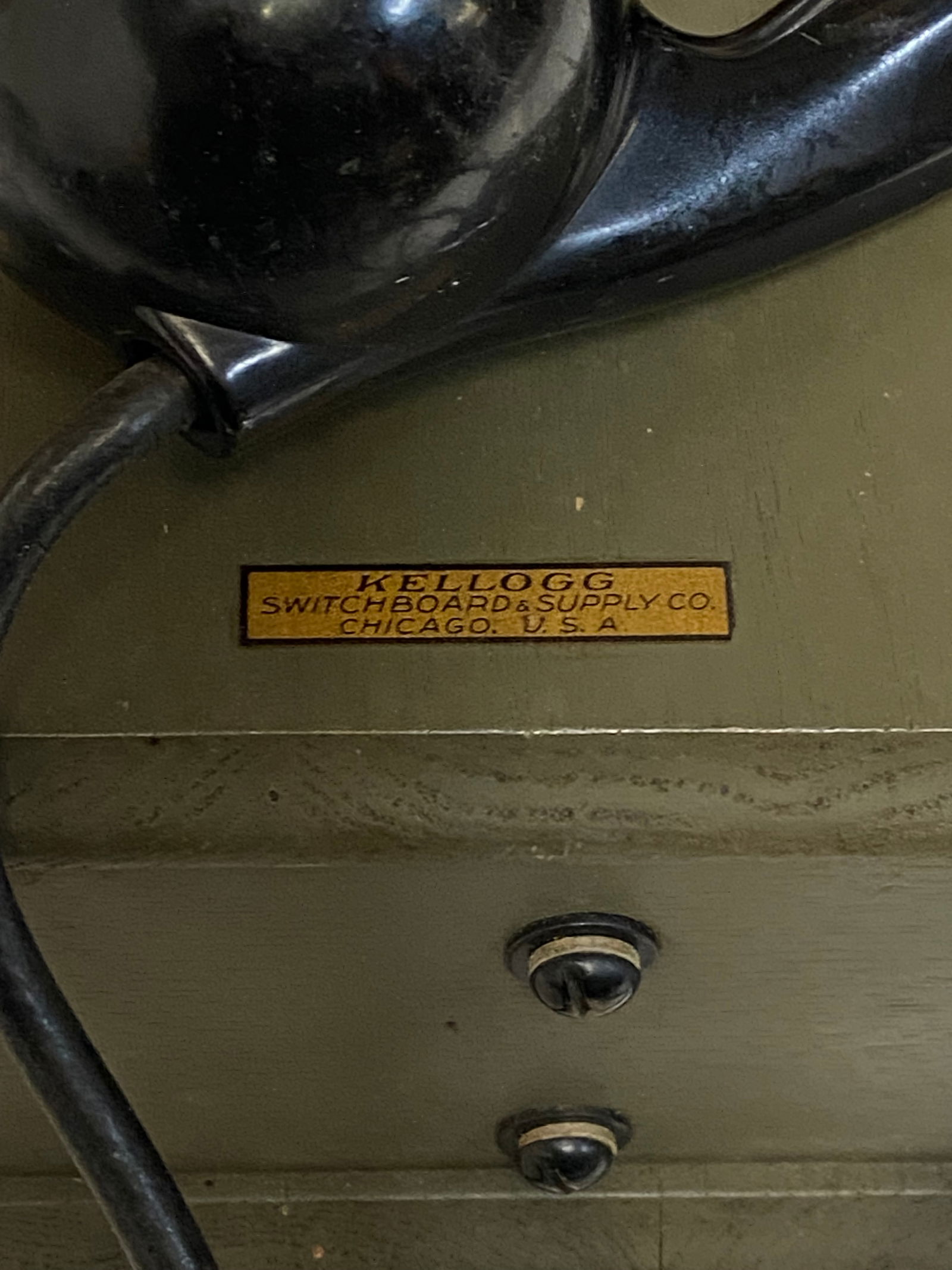 US WWII USN Kellogg Switchboard Supply CO 5812-MX Wall Phone - 2