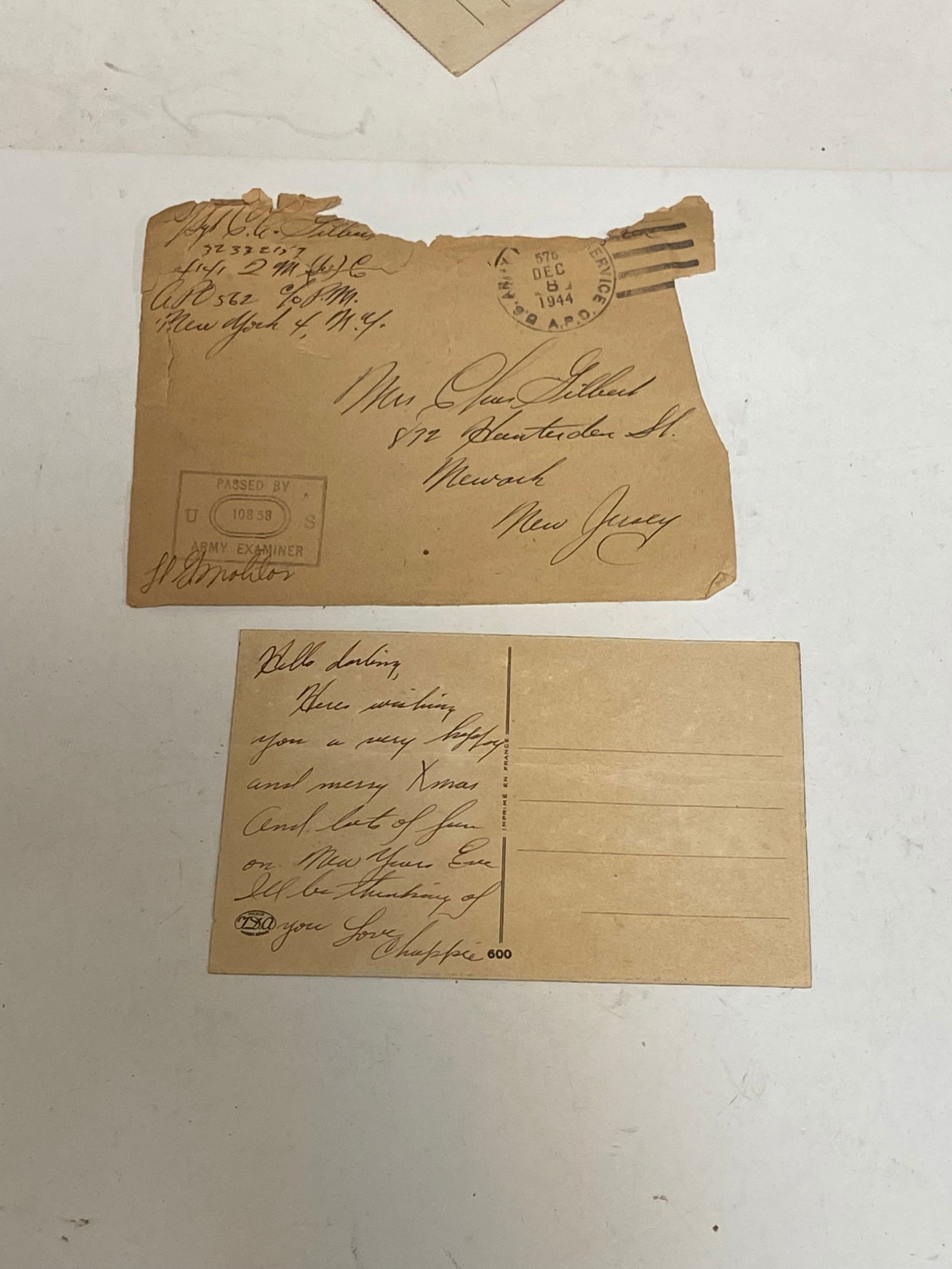 WWII US Paper Grouping to Charles A Gilbert - 14