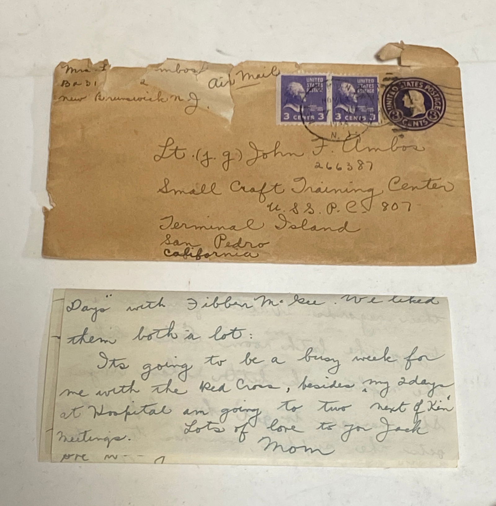 WWII USN Officer Grouping Named To John Francis Ambor - 2