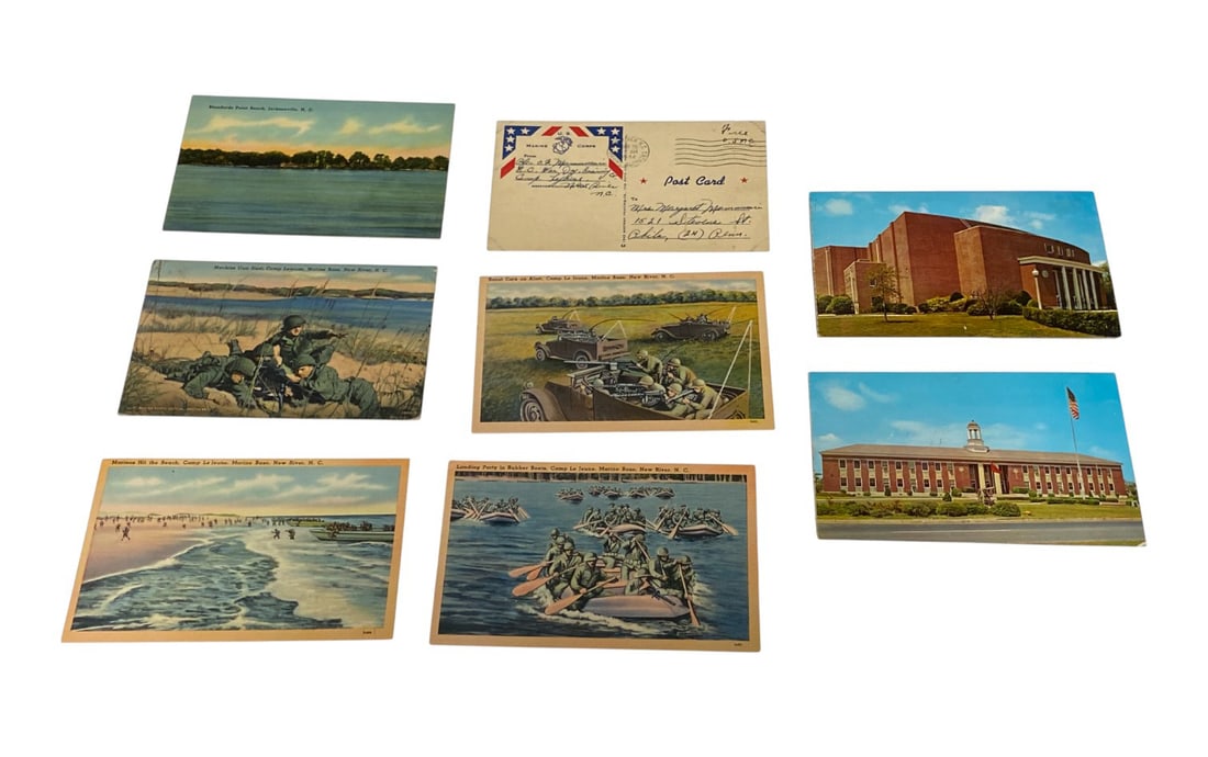 (7) WWII USMC Post Cards: See photos