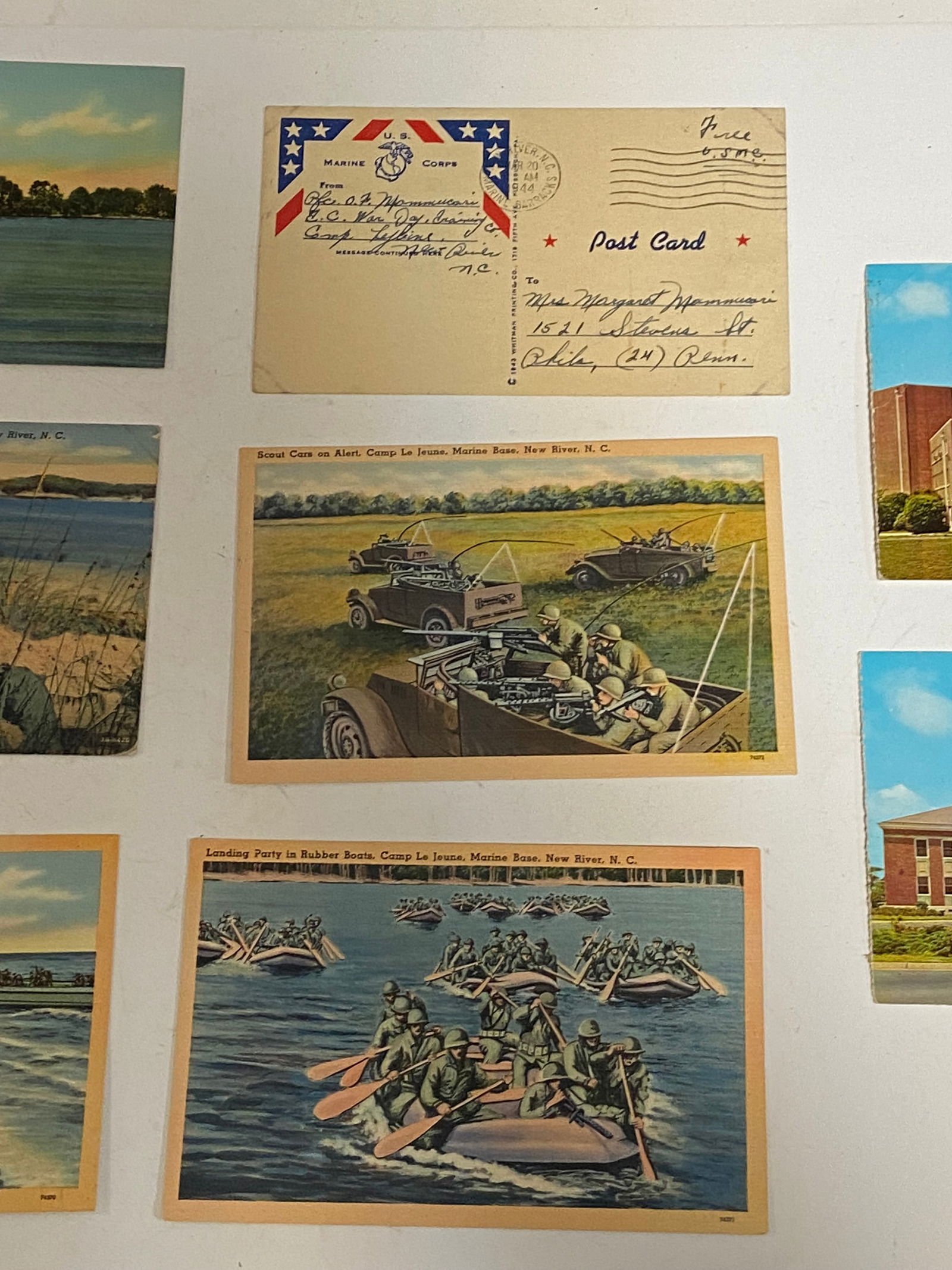 (7) WWII USMC Post Cards - 3