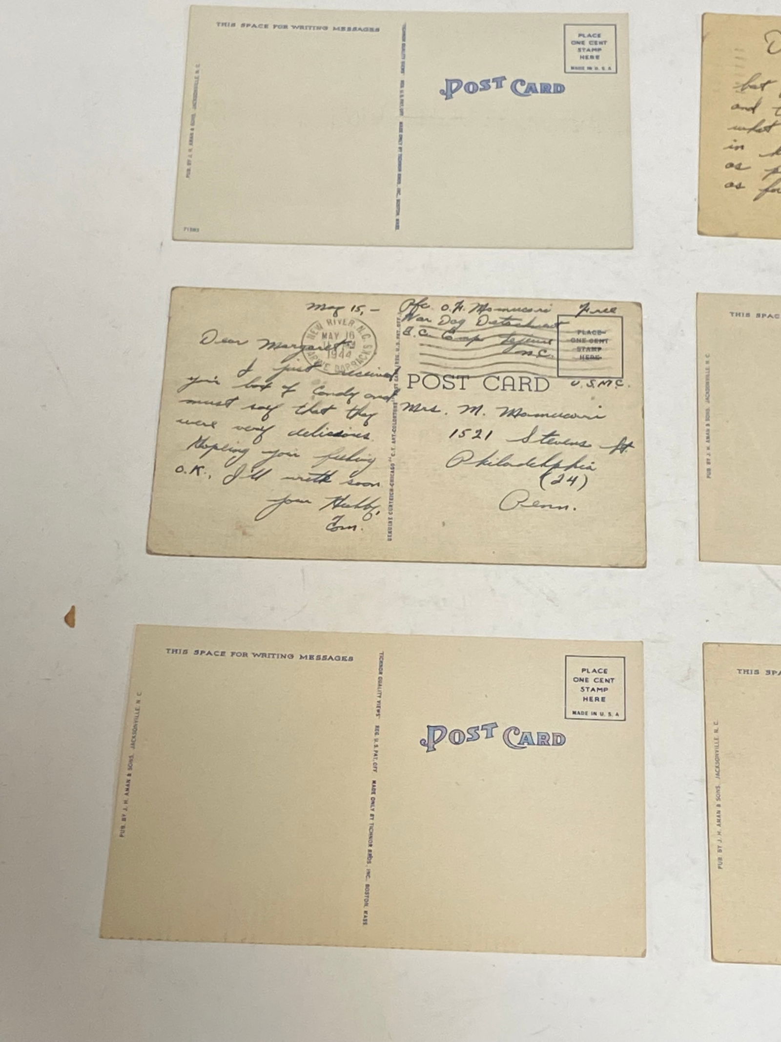 (7) WWII USMC Post Cards - 6