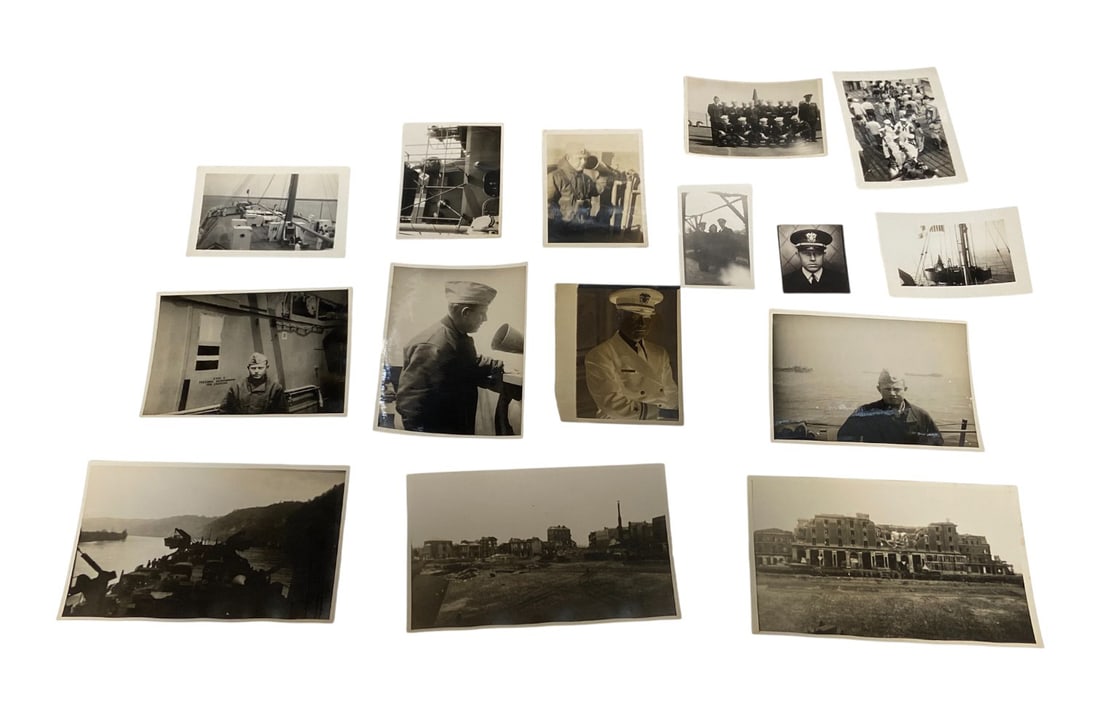 WWII USN Grouping Named To Aquilla H Joyner: Surrendering German Photos, Newsclippings, Letters, and more