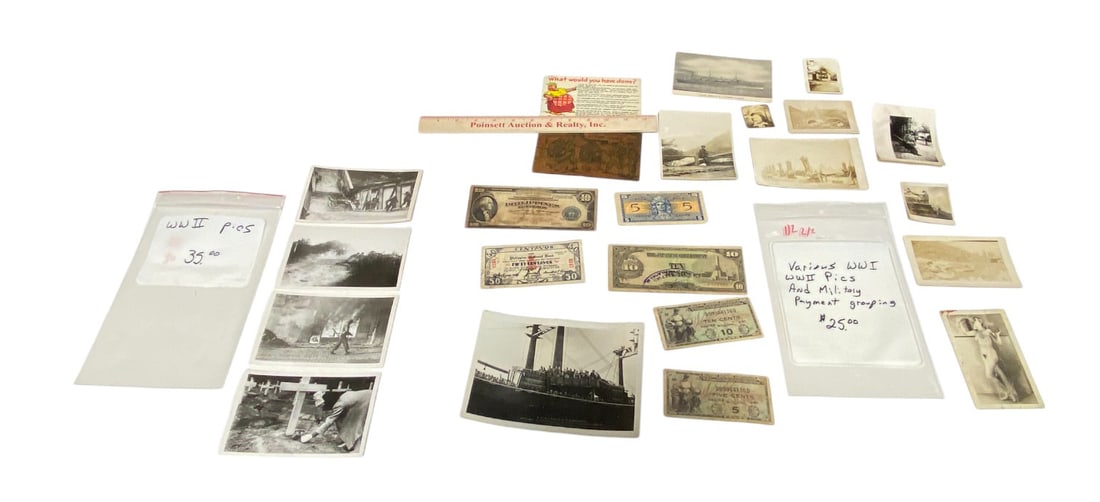 Various WWI-WWII Pictures, Post Cards, and Paper Items - 2