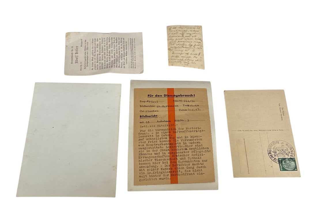 (5) German WWII Photos with Adolf Hitler with Others - 3