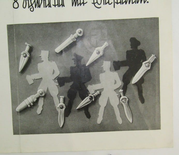 Original RARE German War Winter Relief Agency (WHW) Donation Campaign Poster w/ Donation "Trinkets" - 2