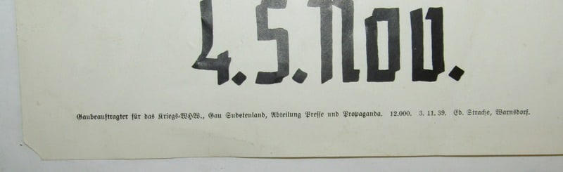 Original RARE German War Winter Relief Agency (WHW) Donation Campaign Poster w/ Donation "Trinkets" - 9