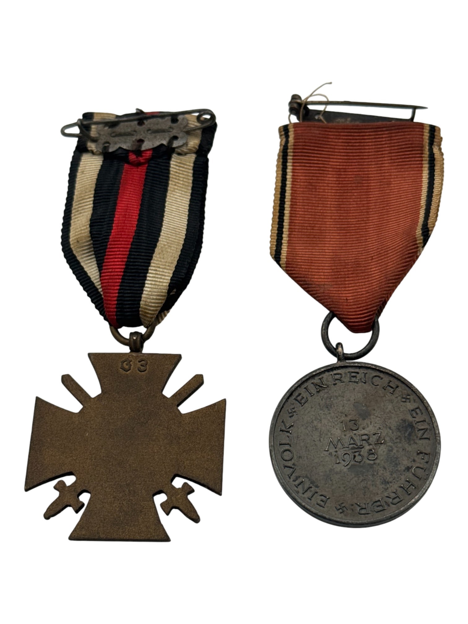 Early WWII Austrian Annex Medal and WWI Honor Cross of 1914/1918 (Hindenburg Cross) - 2