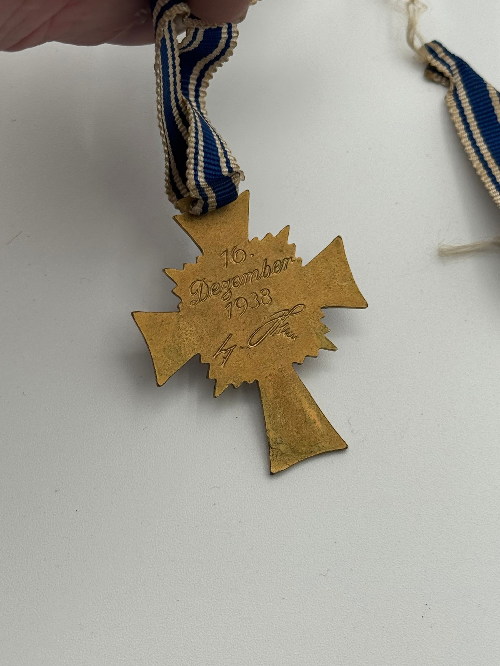 German WWII Full Size Gold, Silver and Bronze Mother's Cross Awards w/ Ribbons - 7