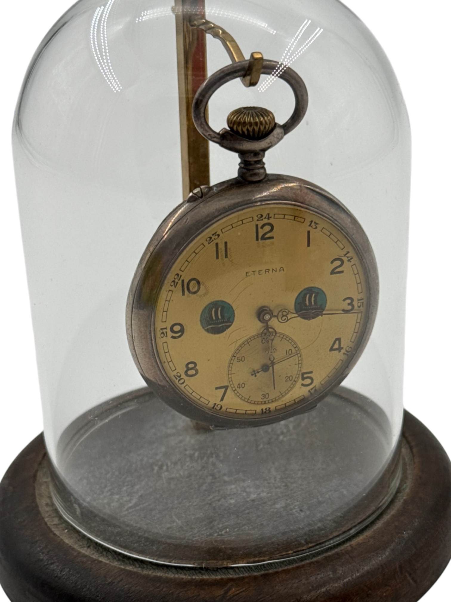 WOW! German WWII 1942 Kriegsmarine Navy U-Boat ‘800’ Silver Pocket Watch - 2