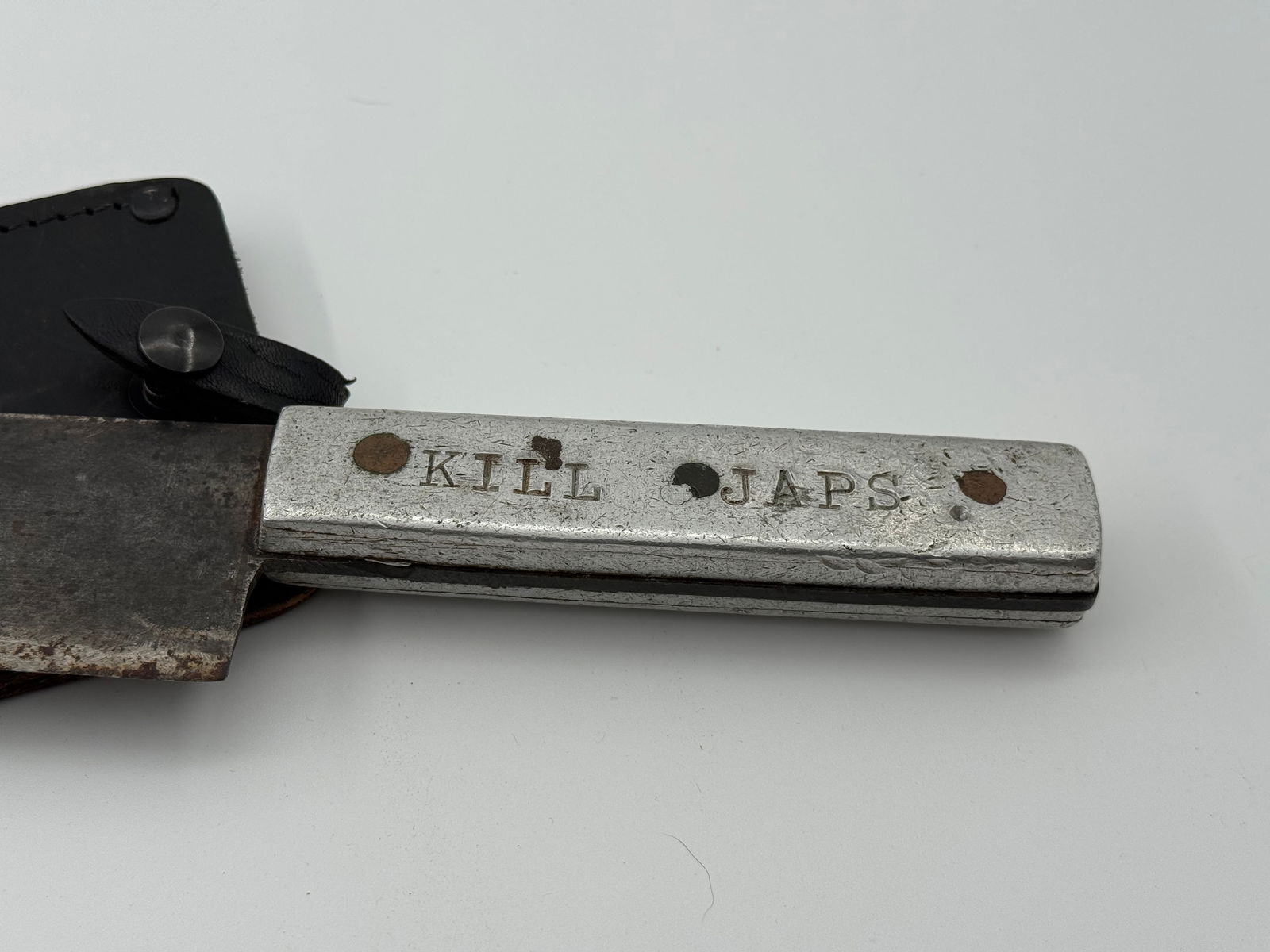 US WWII USMC 4th Marine Division “Kill Japs” Iwo Jima Theatre-Made Knife - 2