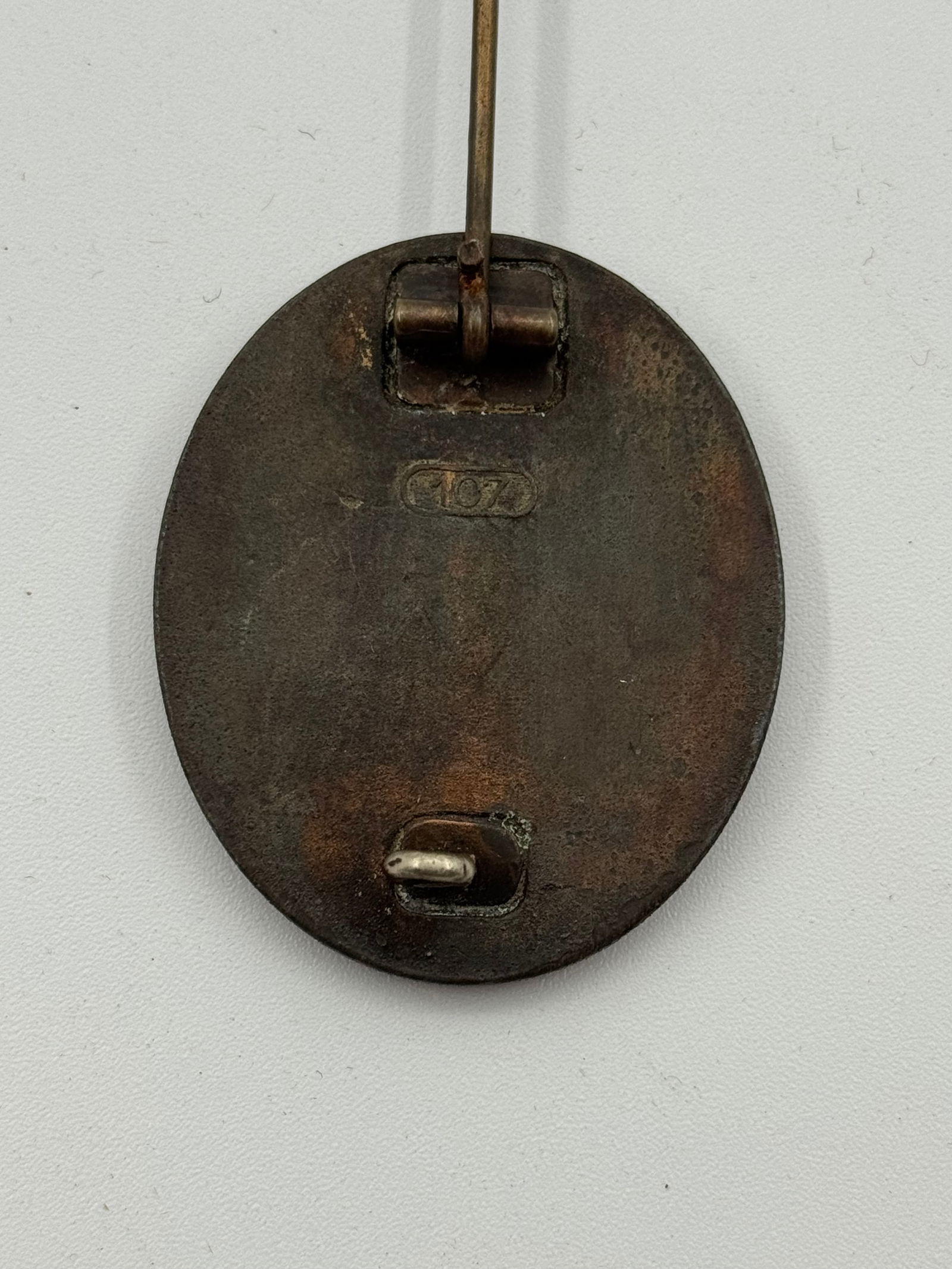 WWI German Army Wound Badge - Silver, Solid Back – 65 - 3