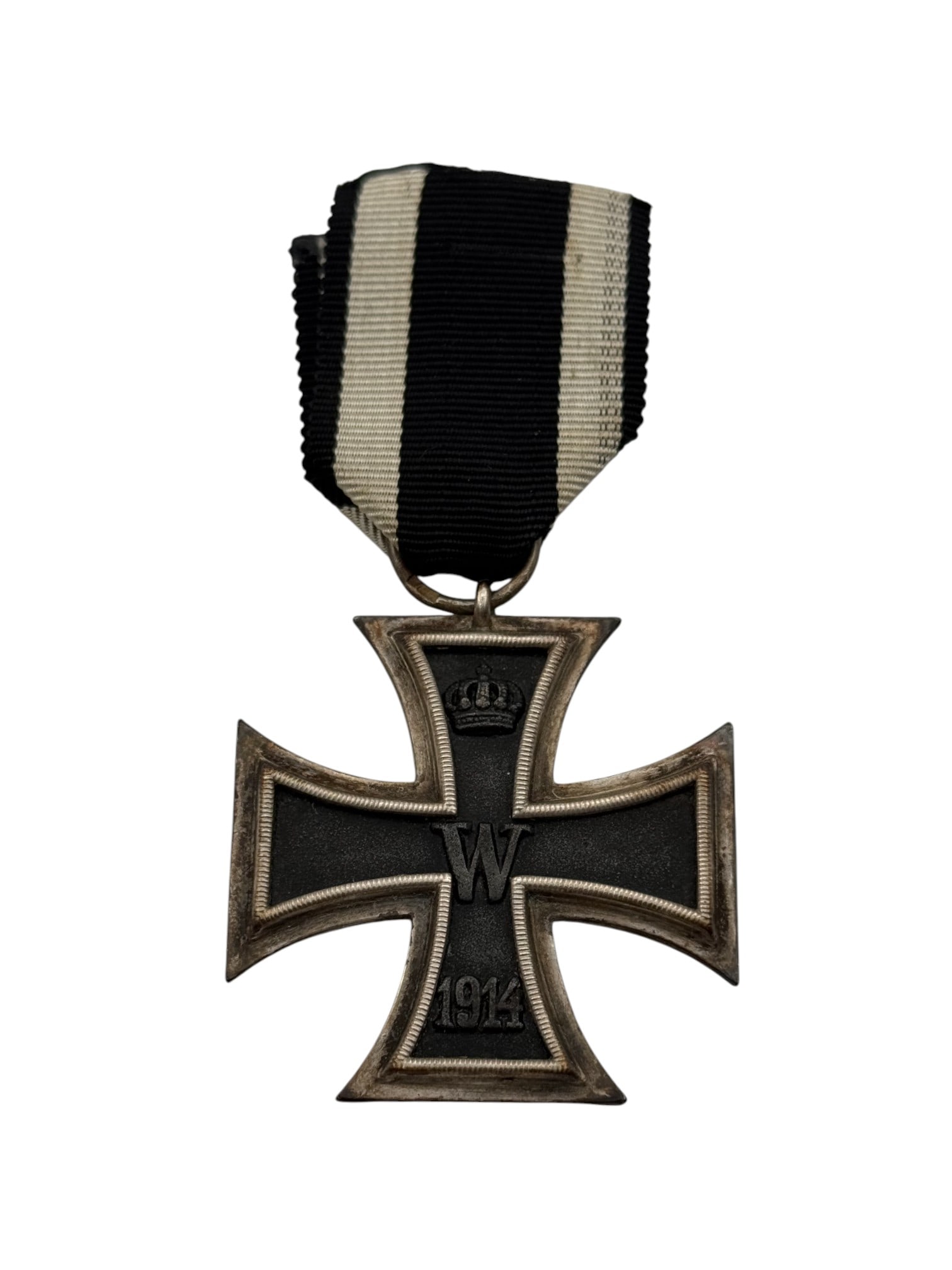 WWI German Iron Cross - 2nd Class Medal: 3pc. Construction. Stamped on Ring with either a maker mark or silver mark but cannot make it out. Will include a close-up photo.