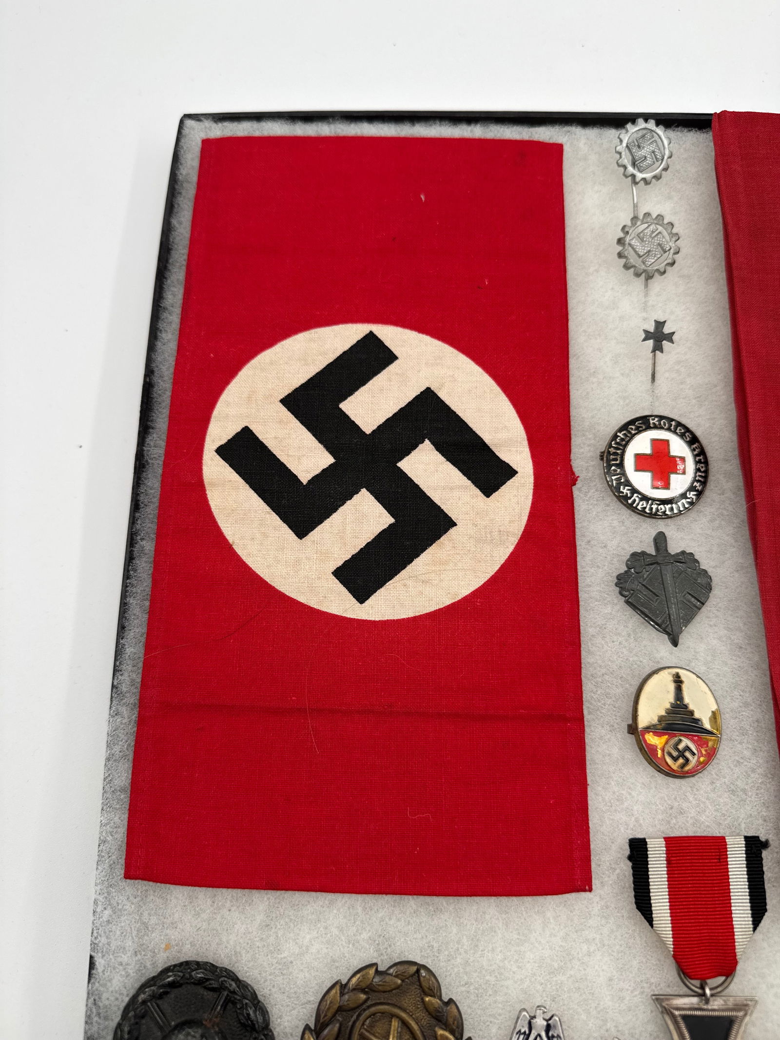 Nice Large German Military Third Reich Nazi Riker Case Grouping - 6
