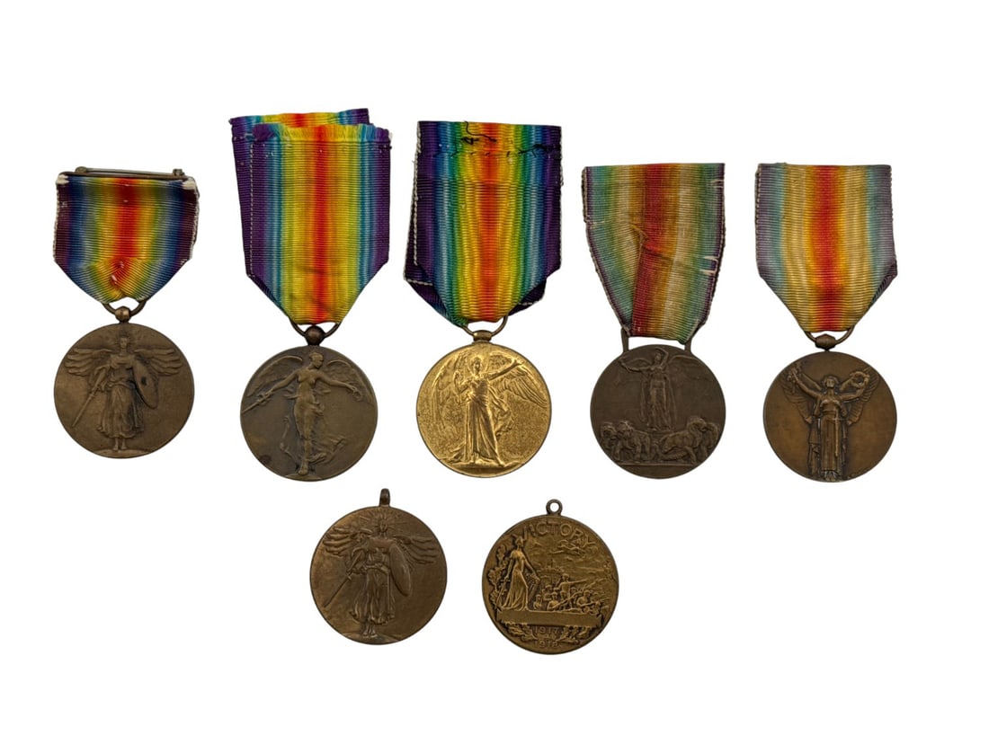 Nice Collection of (7) WWI Ally Victory Medals (1 of 5)