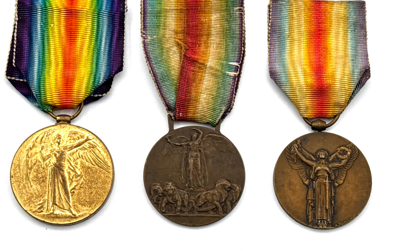 Nice Collection of (7) WWI Ally Victory Medals - 4