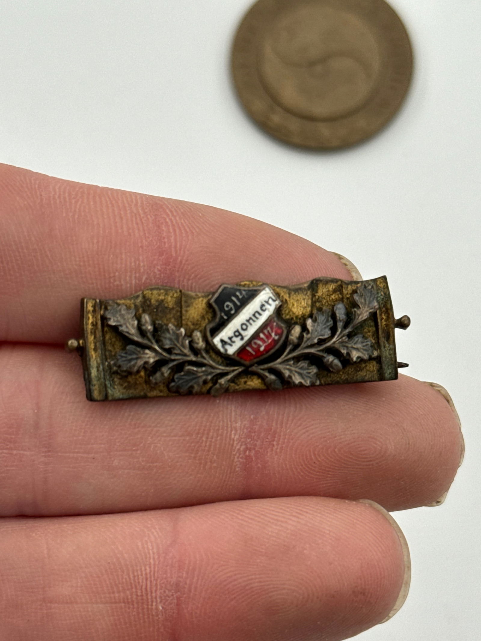 (2) US Medals and (1) WWI German Patriotic Sweetheart Pin/Brooch - 7