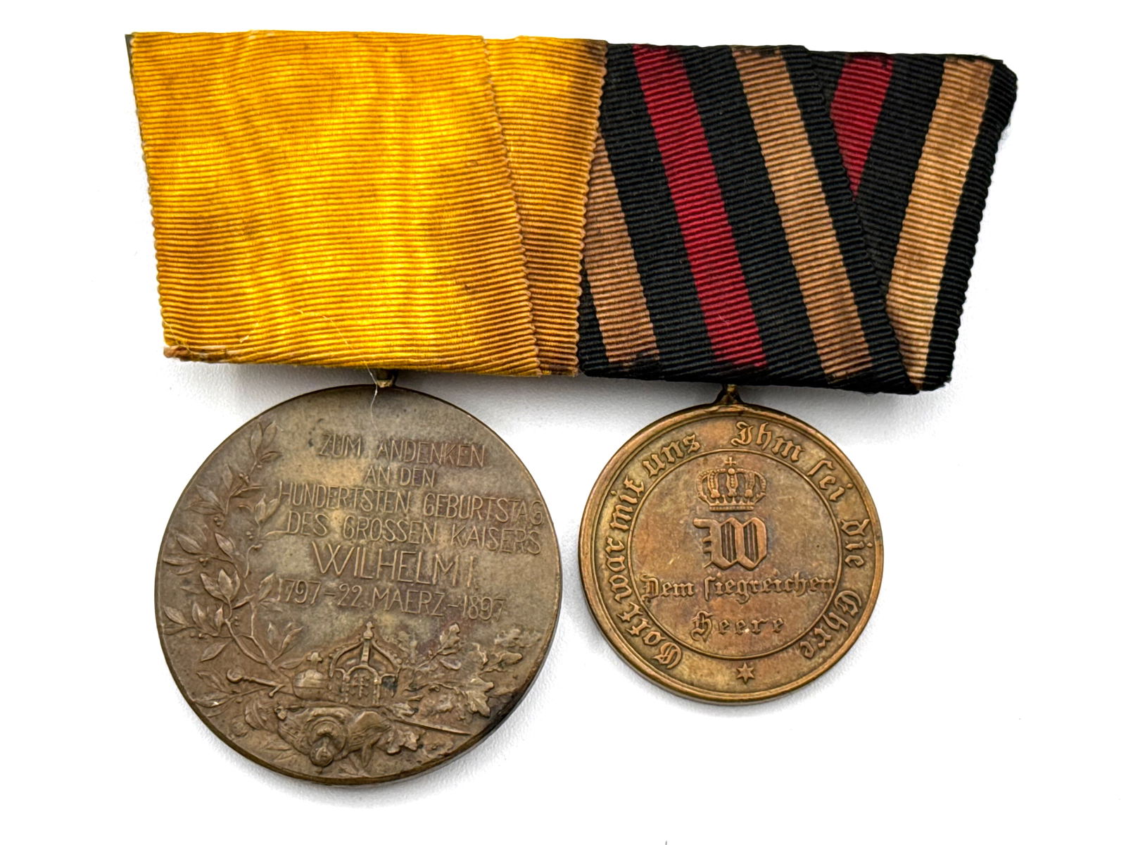 Lot of (7) 19th-20th Century European State-Issued Commemorative Medals tied to Rulers and Wars - 2