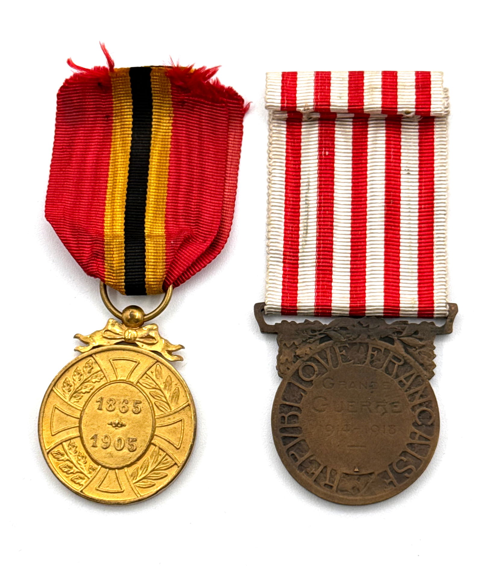 Lot of (7) 19th-20th Century European State-Issued Commemorative Medals tied to Rulers and Wars - 5