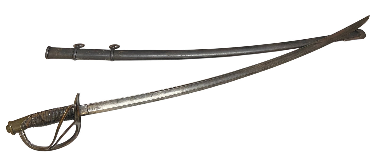 Civil War 1864 Mansfield & Lamb American Civil War Cavalry Sword w/ Scabbard (1 of 16)