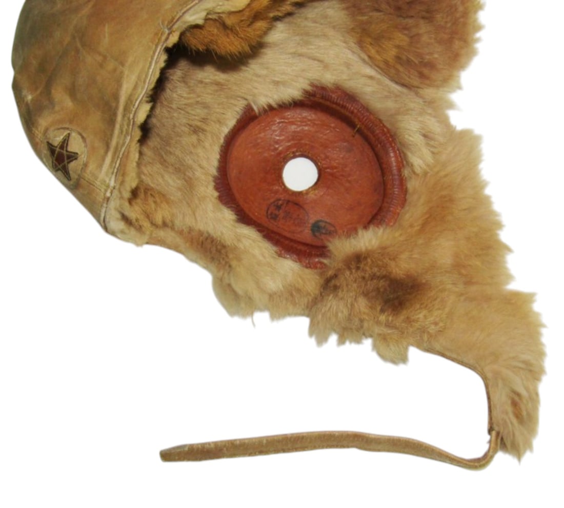 RARE WWII Original Bringback Japanese Army Zero Fighter Pilot Leather Flight Helmet WITH GOGGLES! - 15