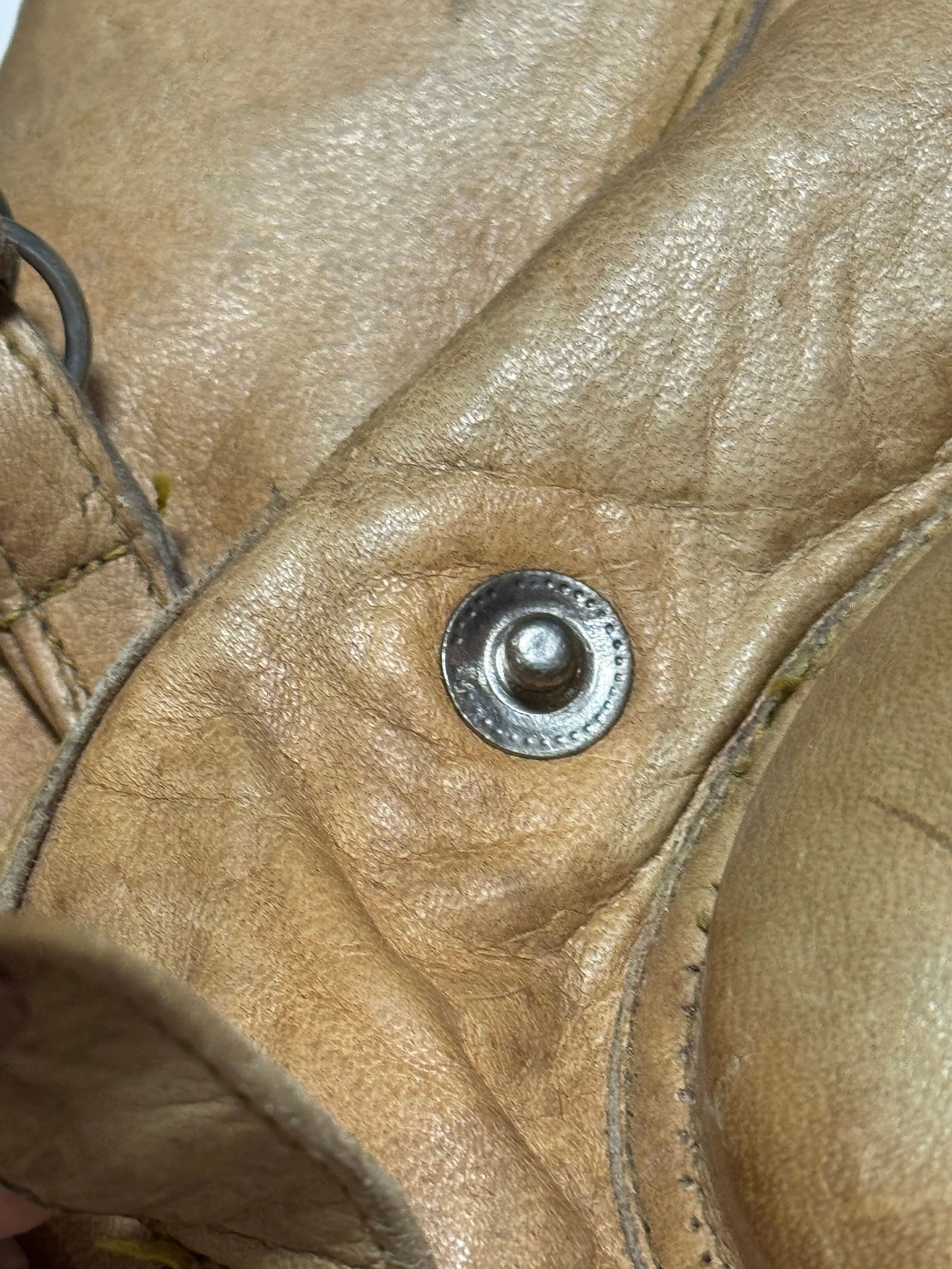 RARE WWII Original Bringback Japanese Army Zero Fighter Pilot Leather Flight Helmet WITH GOGGLES! - 8