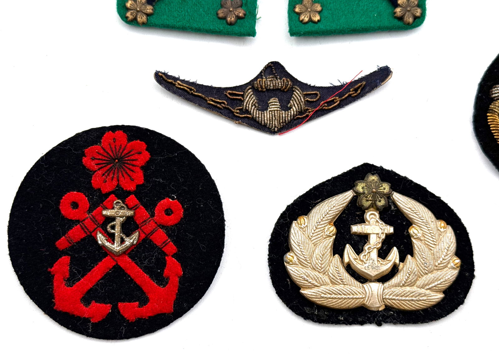 Rare WWII-Period Japanese Navy and Merchant Marine Rank Insignia - Cap Insignia - 2