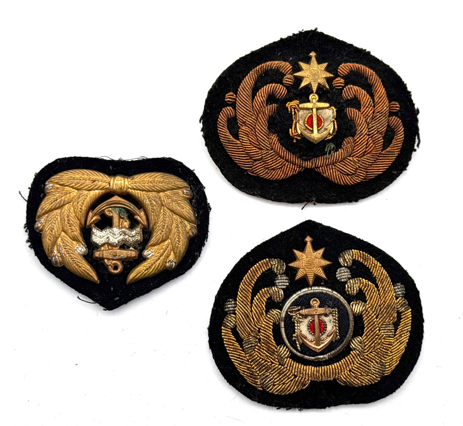 Rare WWII-Period Japanese Navy and Merchant Marine Rank Insignia - Cap Insignia - 6