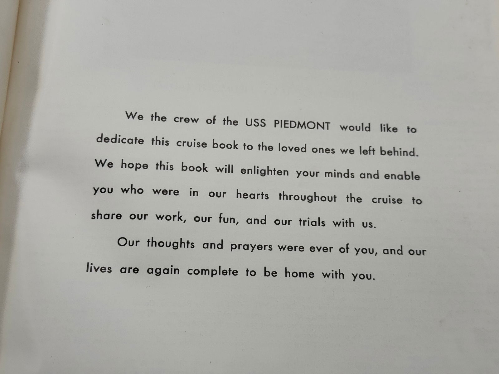 Vintage Cruise Book / Log for the USS Piedmont (AD-17) a US Navy Destroyer Tender - 3