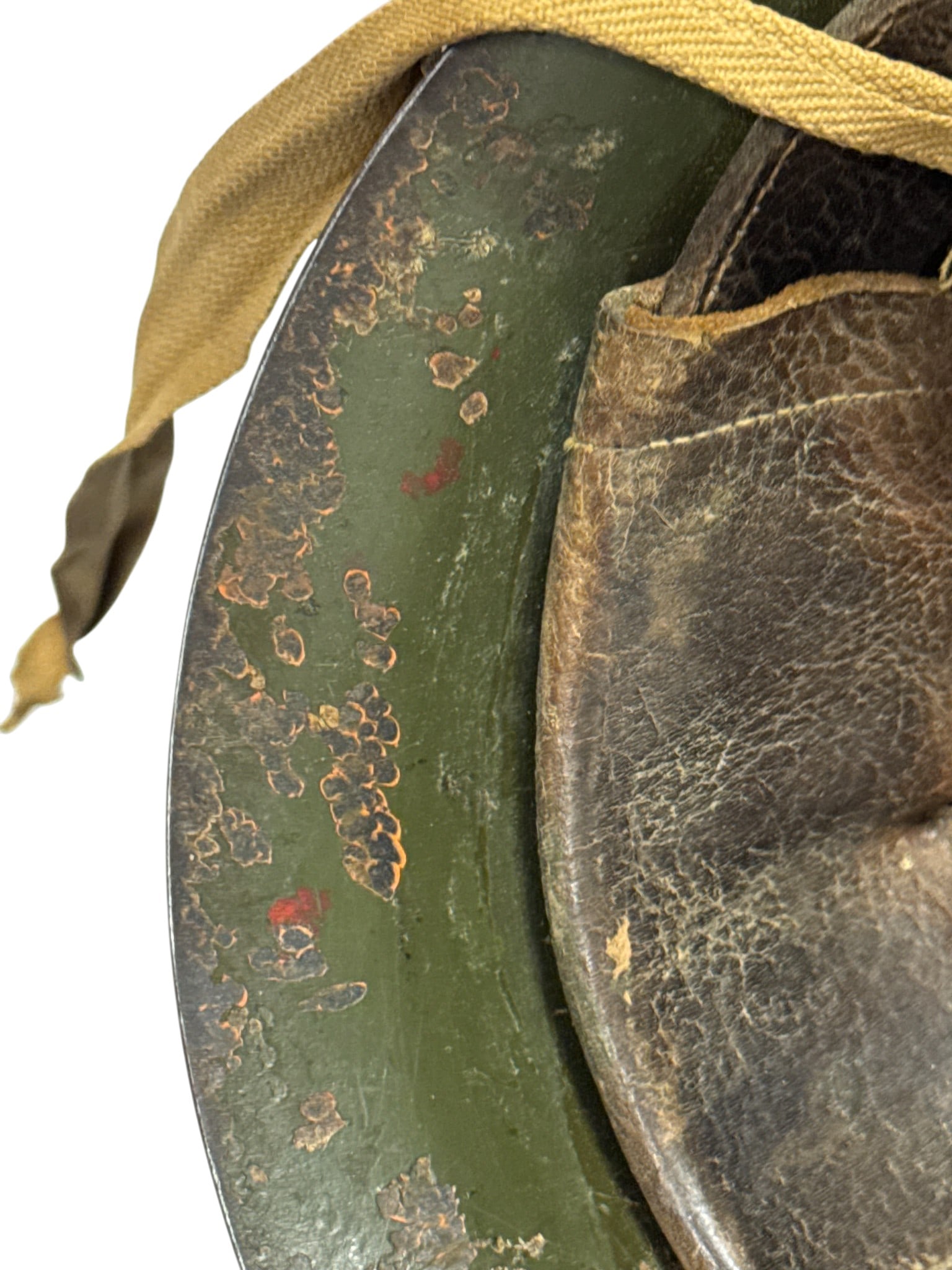 WWII Japanese Army Type 90 Combat Helmet with Liner - 11