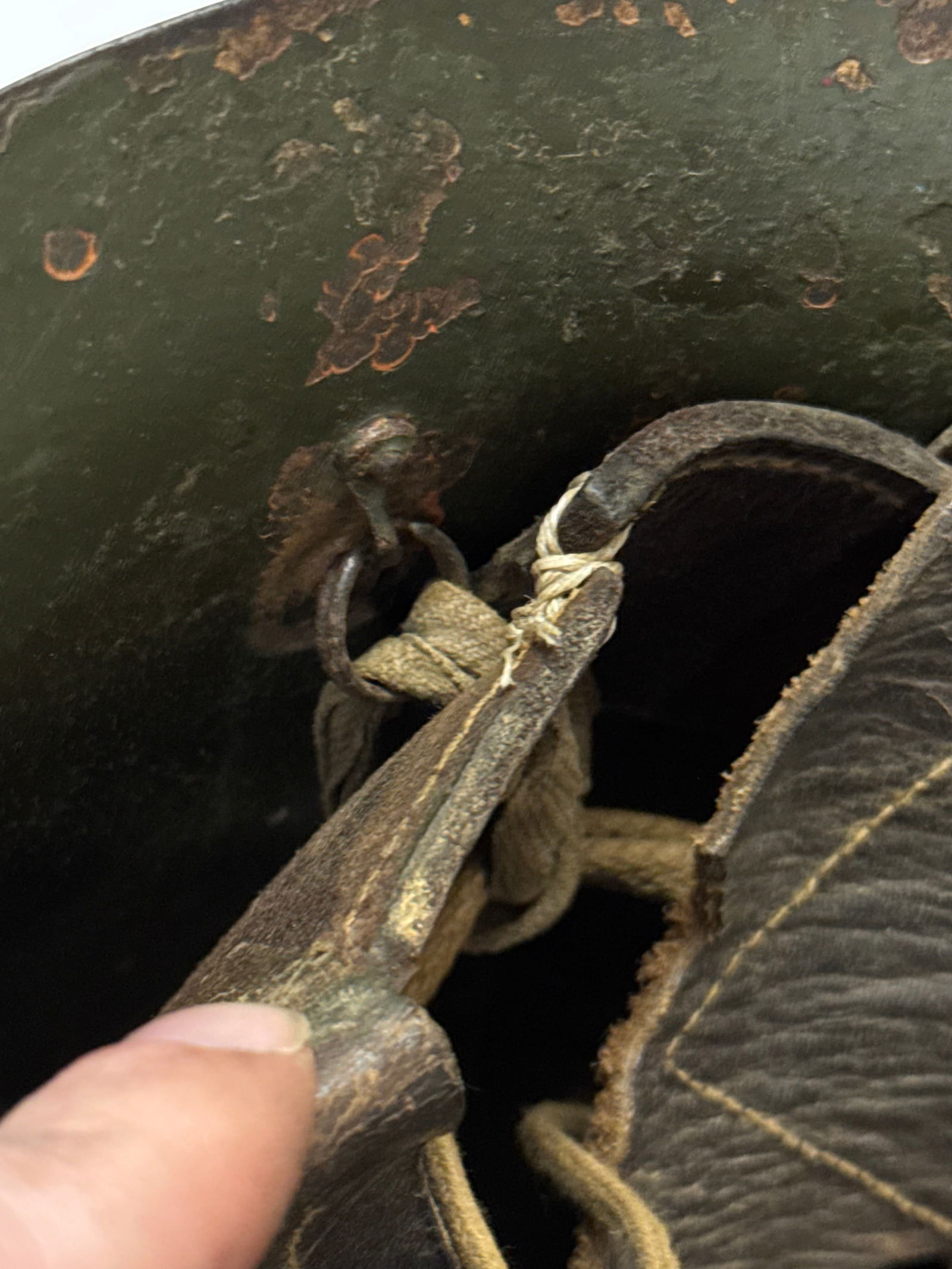 WWII Japanese Army Type 90 Combat Helmet with Liner - 12
