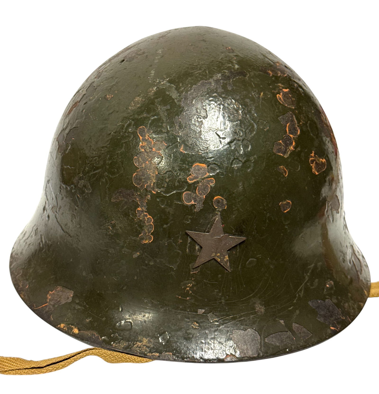 WWII Japanese Army Type 90 Combat Helmet with Liner - 2