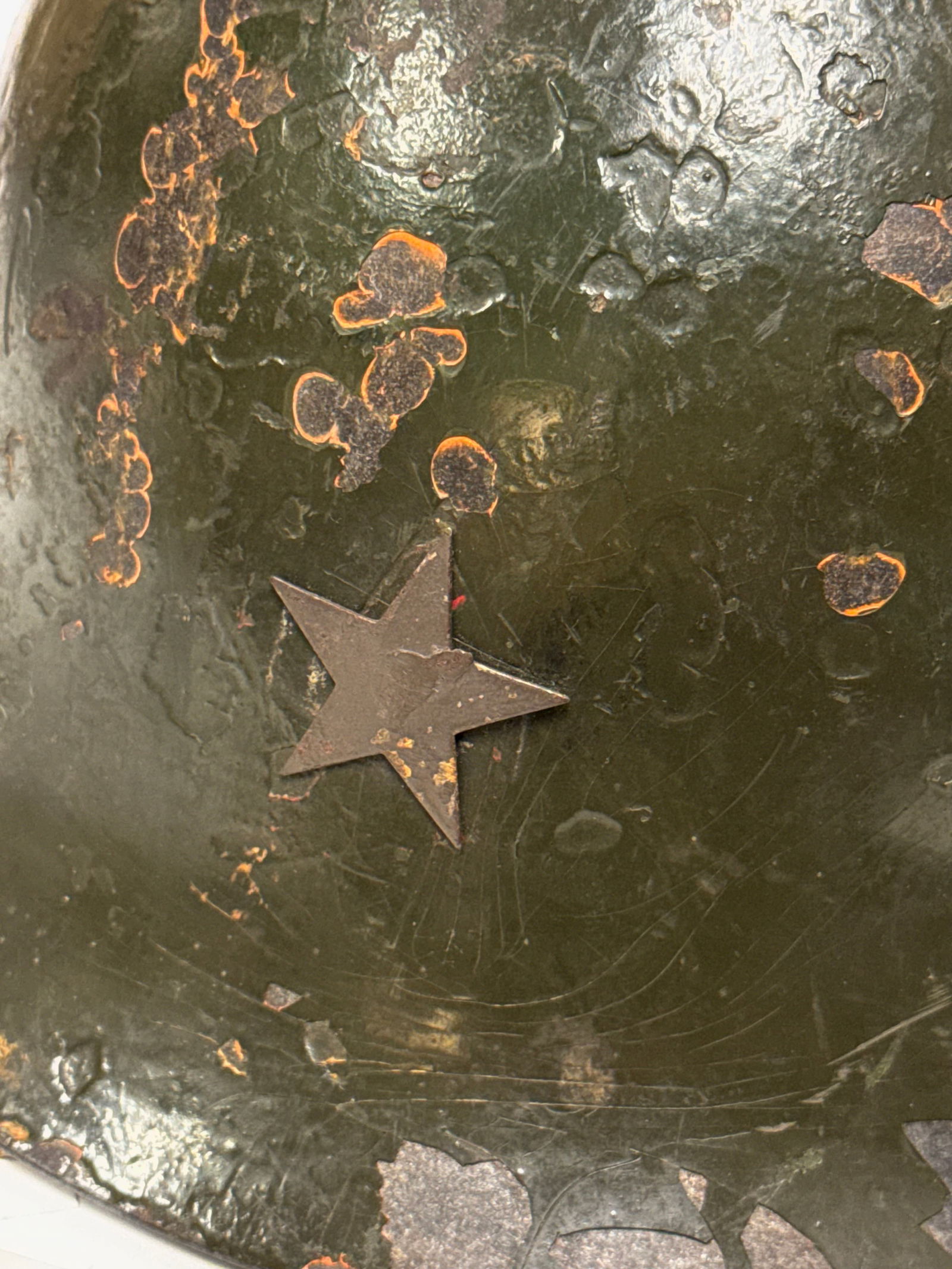 WWII Japanese Army Type 90 Combat Helmet with Liner - 3